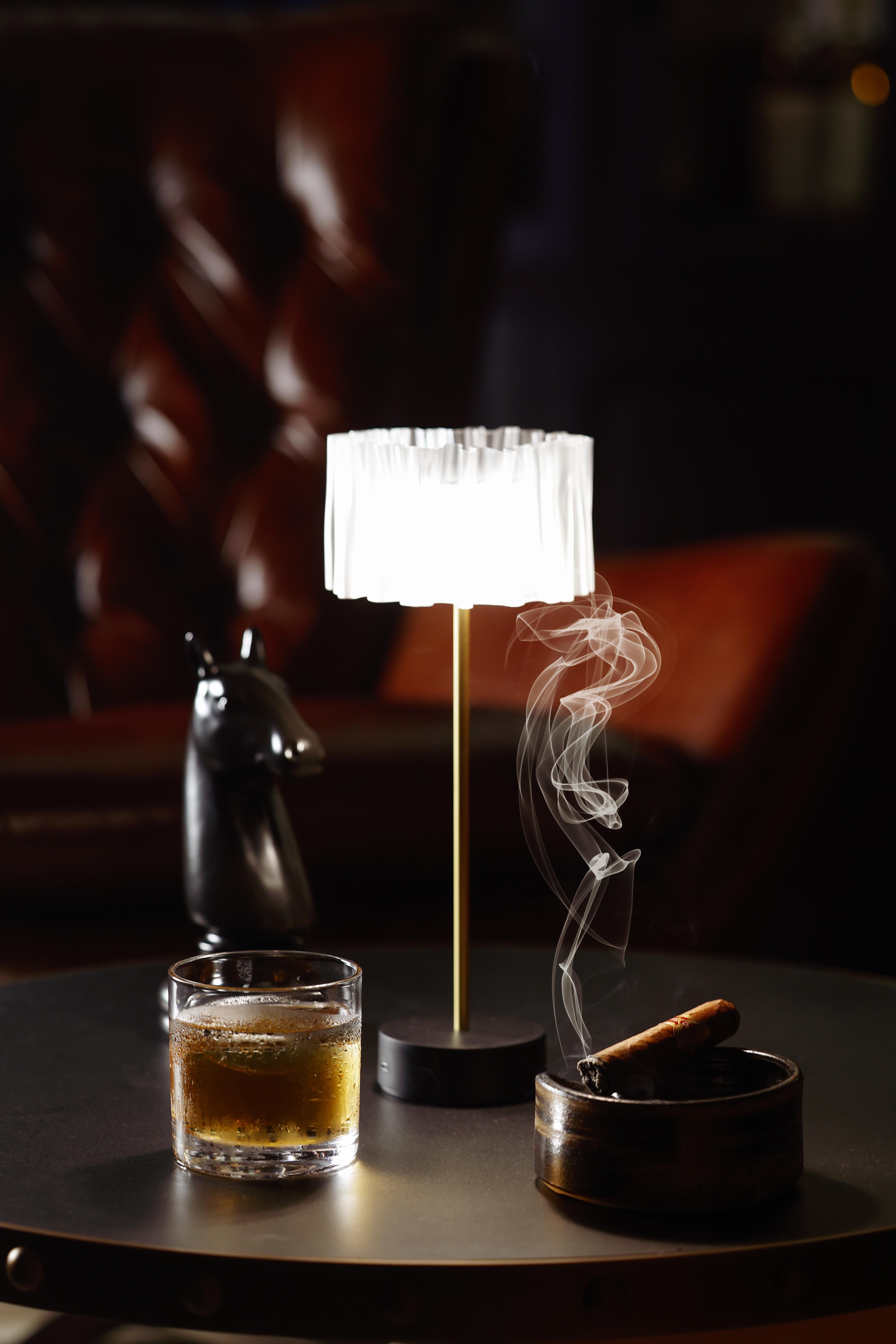 Contemporary SLAMP Accordéon Battery - Prisma/black Portable Table Lamp by Marc Sadler For Sale