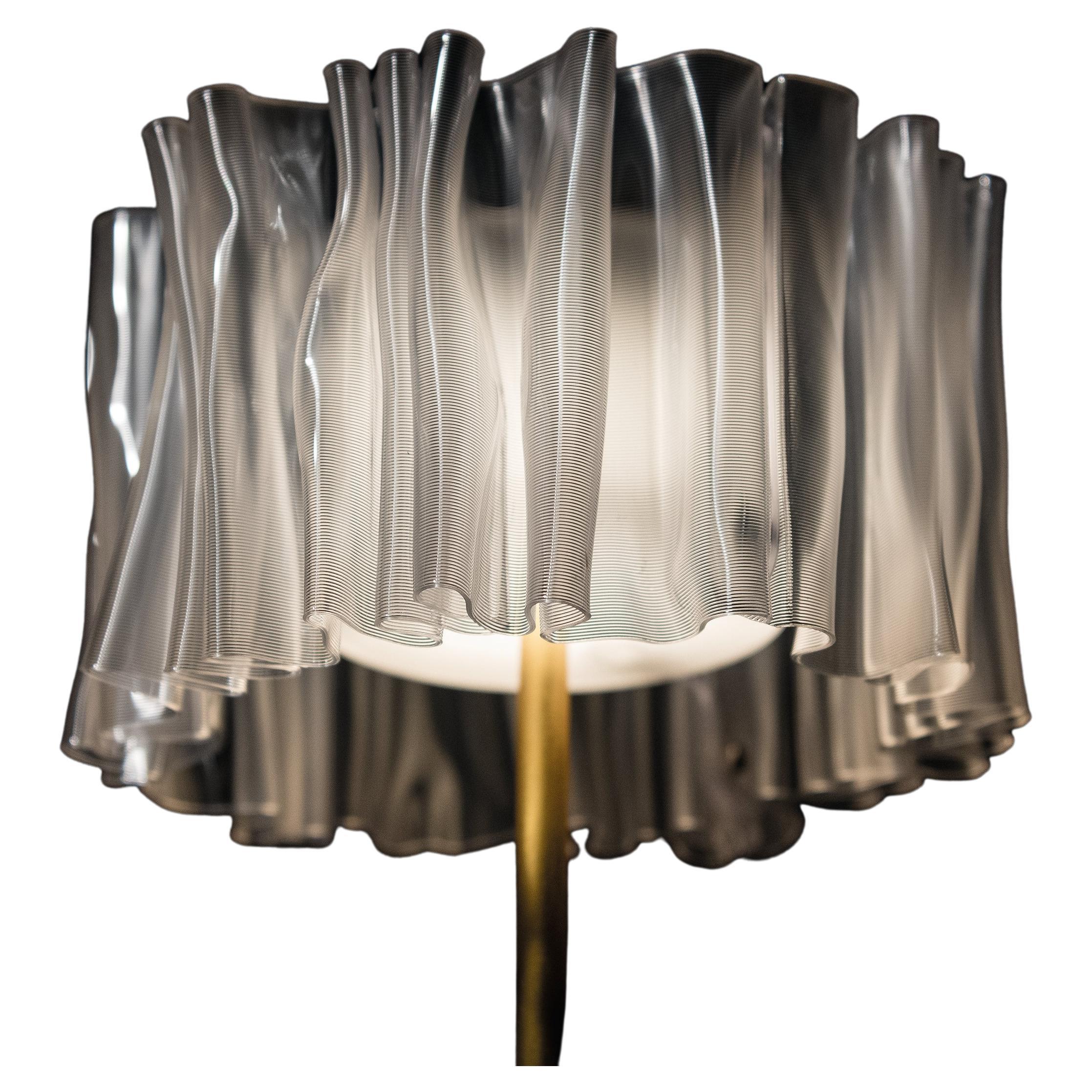 SLAMP Accordéon Battery - Prisma/white Portable Table Lamp by Marc Sadler