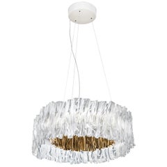 Slamp Accordéon Prisma Gold 3000K Chandelier by Marc Sadler