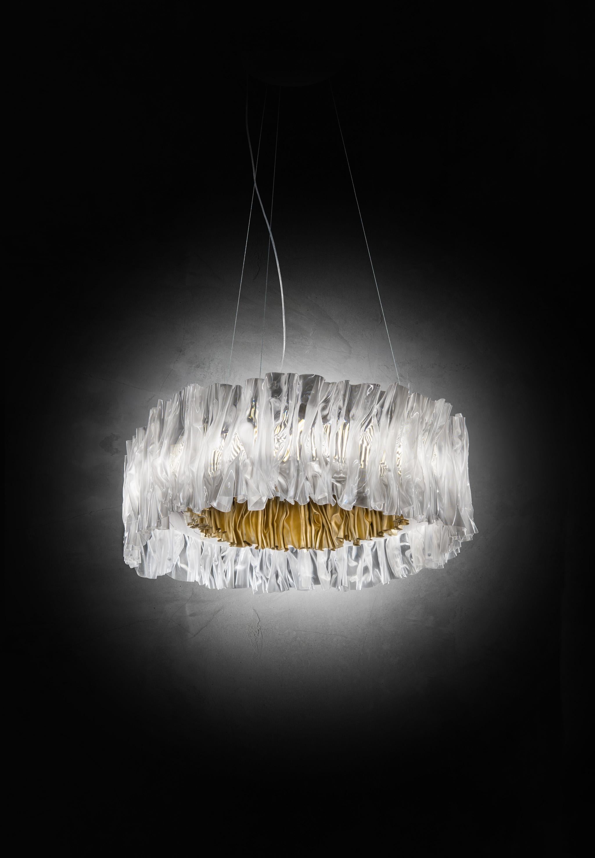 Slamp Accordéon Sospensione 2700 Kelvin - Oro di Marc Sadler In condizioni Nuovo in vendita a Pomezia, Rome