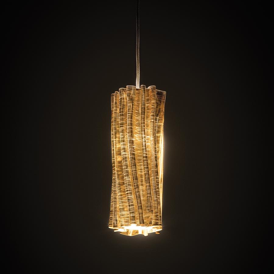 SLAMP - Accordéon Vertikale Aufhängung - Gold von Marc Sadler (Handgefertigt) im Angebot