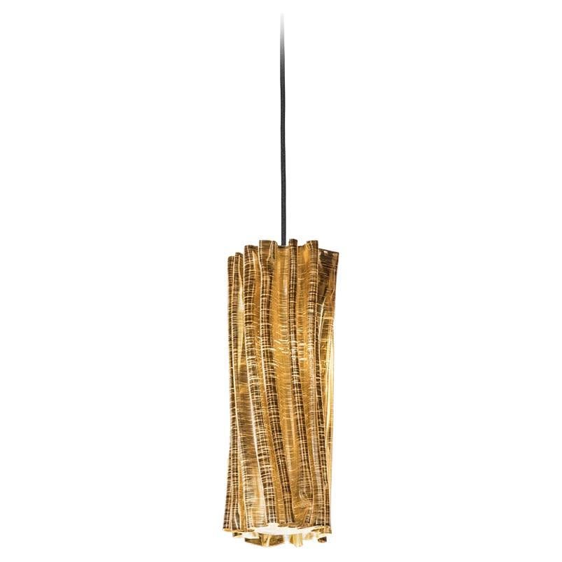 SLAMP - Accordéon Vertical Suspension - Gold by Marc Sadler