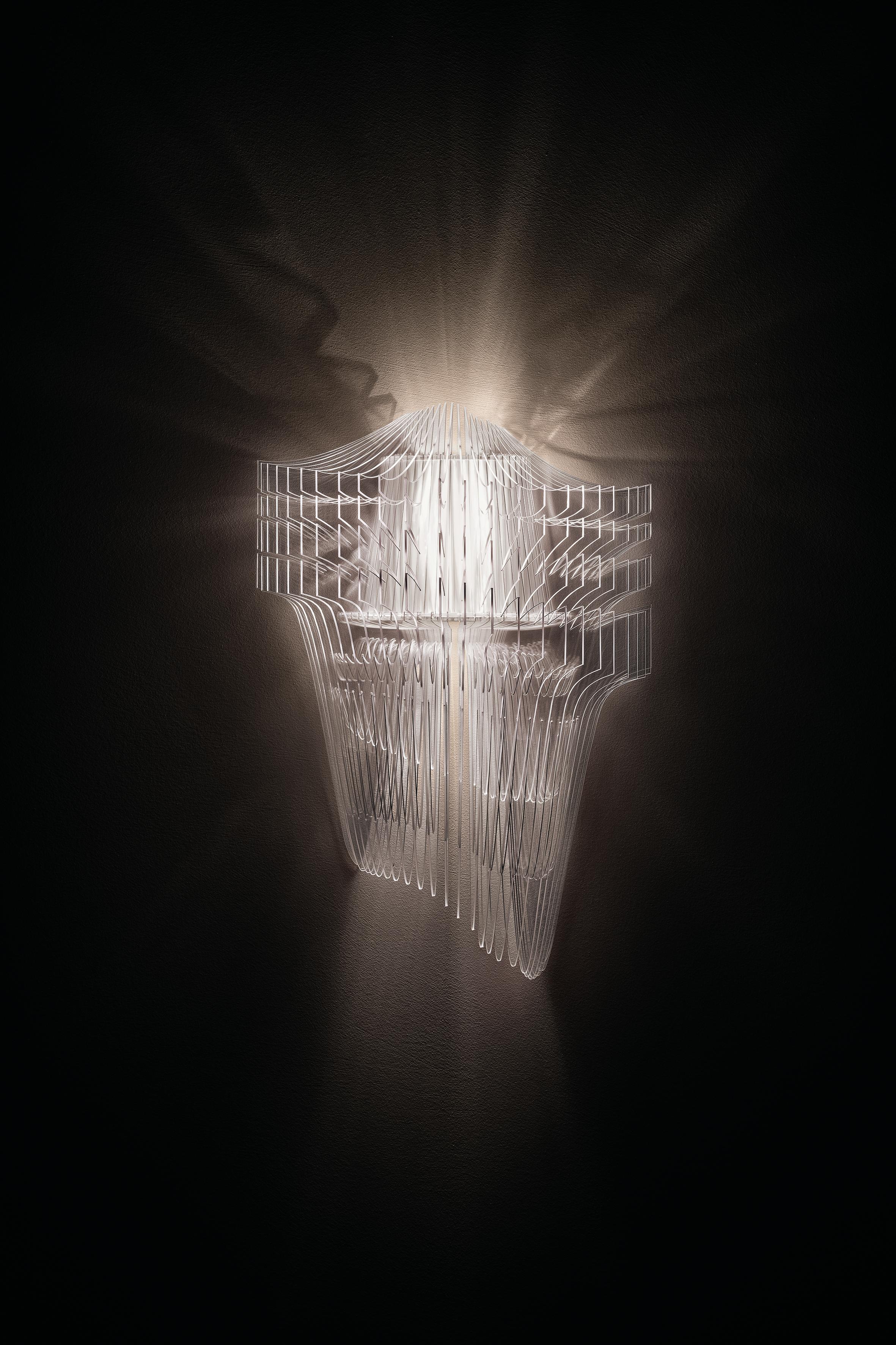Italian SLAMP - Aria Applique - Transparent - Designed by Zaha Hadid in vendita