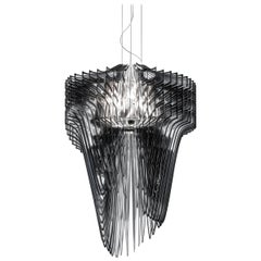SLAMP Aria Extra Large Pendant Light in Black Shade by Zaha Hadid