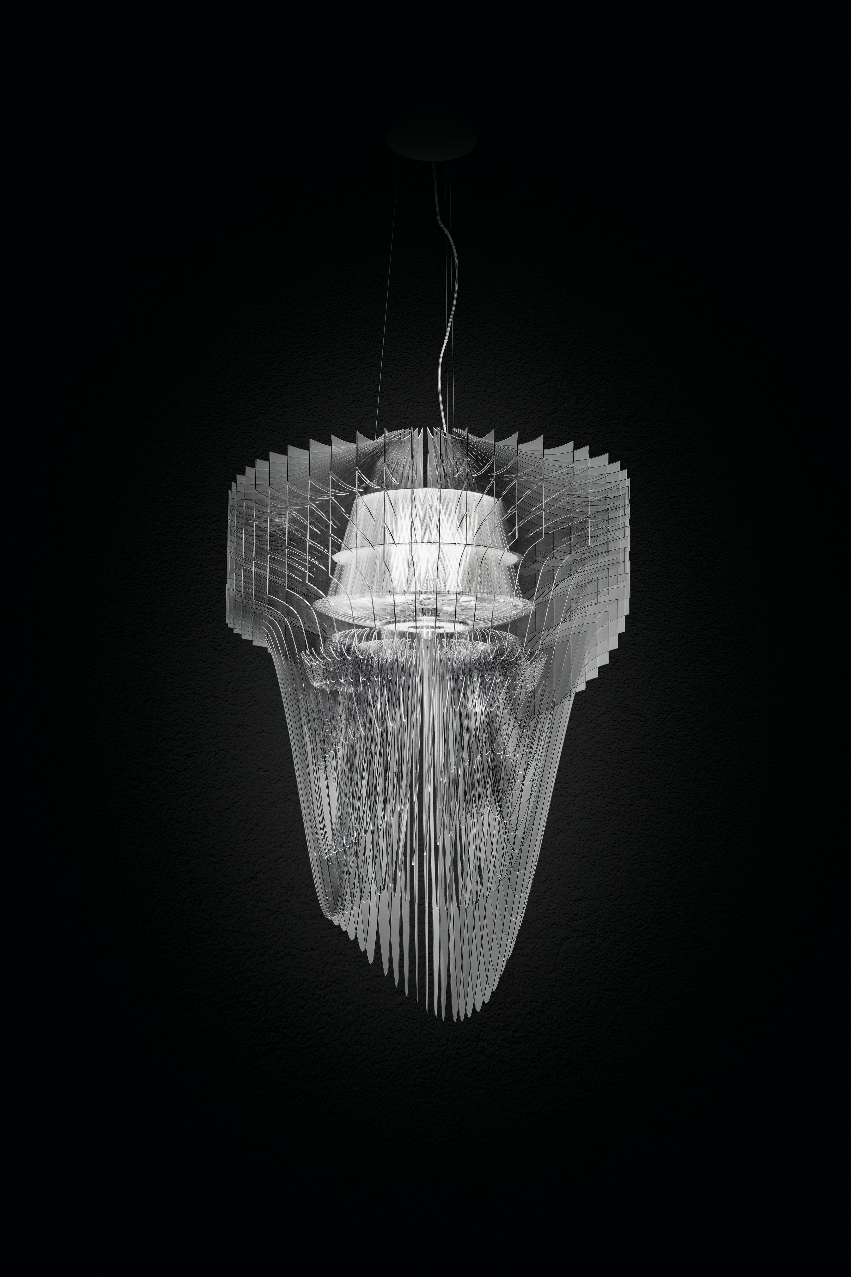 SLAMP Aria Extra Large Pendant Light in Trasparente di Zaha Hadid In condizioni Nuovo in vendita a Pomezia, Rome