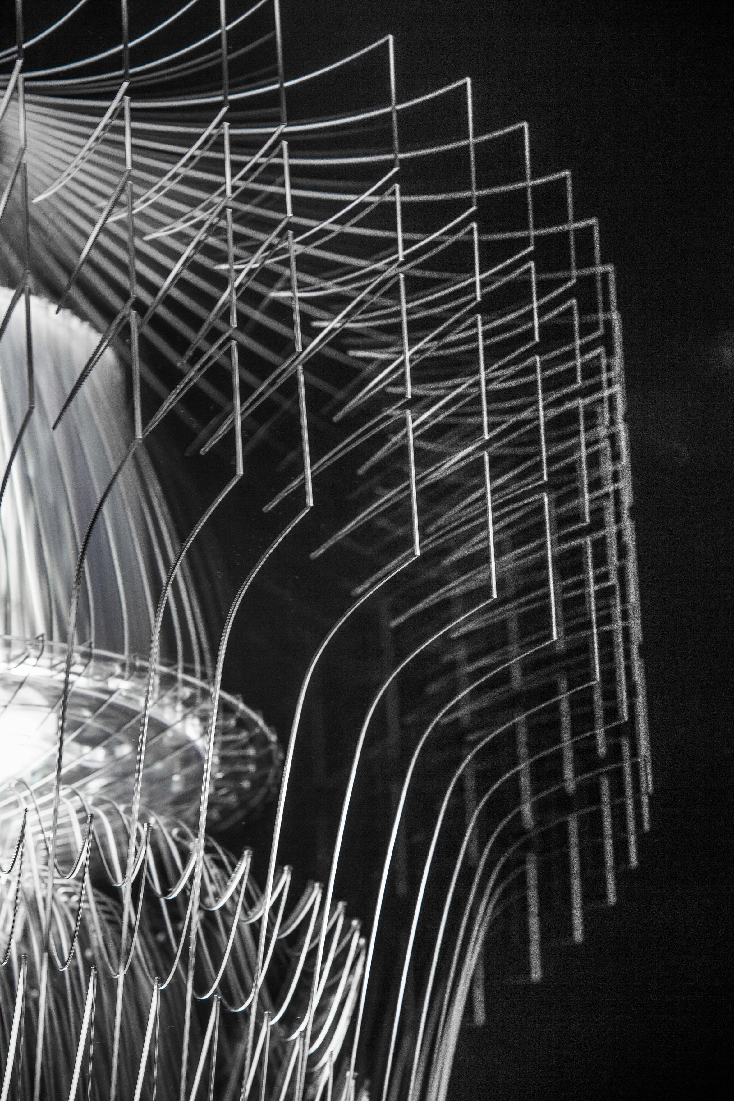 Modern Slamp Aria Medium Pendant Light in Transparent by Zaha Hadid For Sale