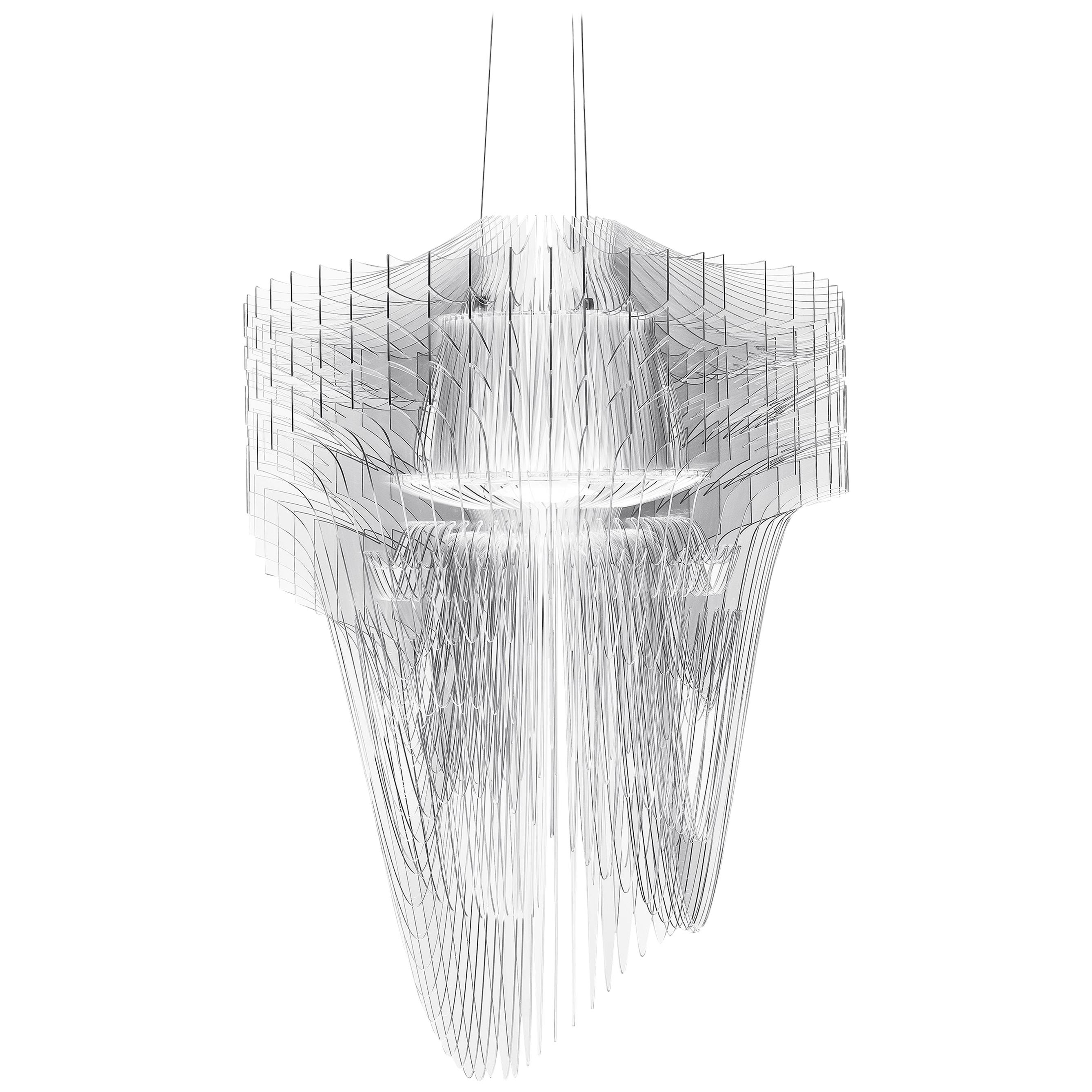 SLAMP Aria Medium Pendant Light in Transparent by Zaha Hadid