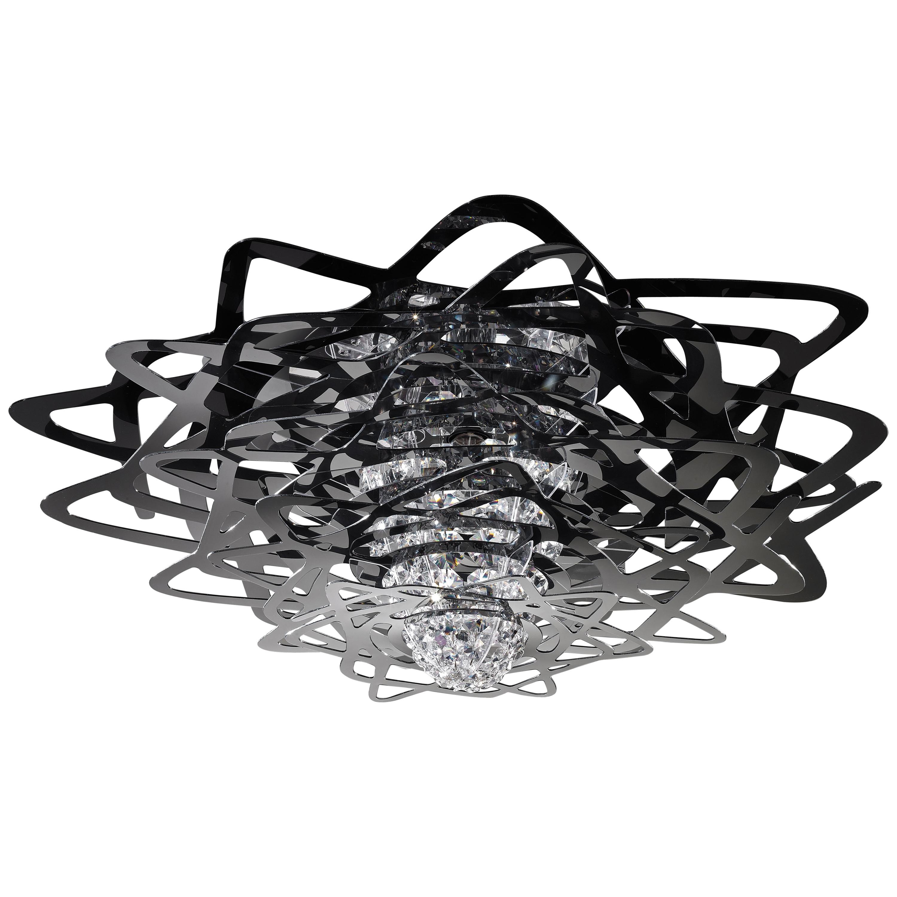 SLAMP Aurora Large Flush Light in Black by Nigel Coates For Sale