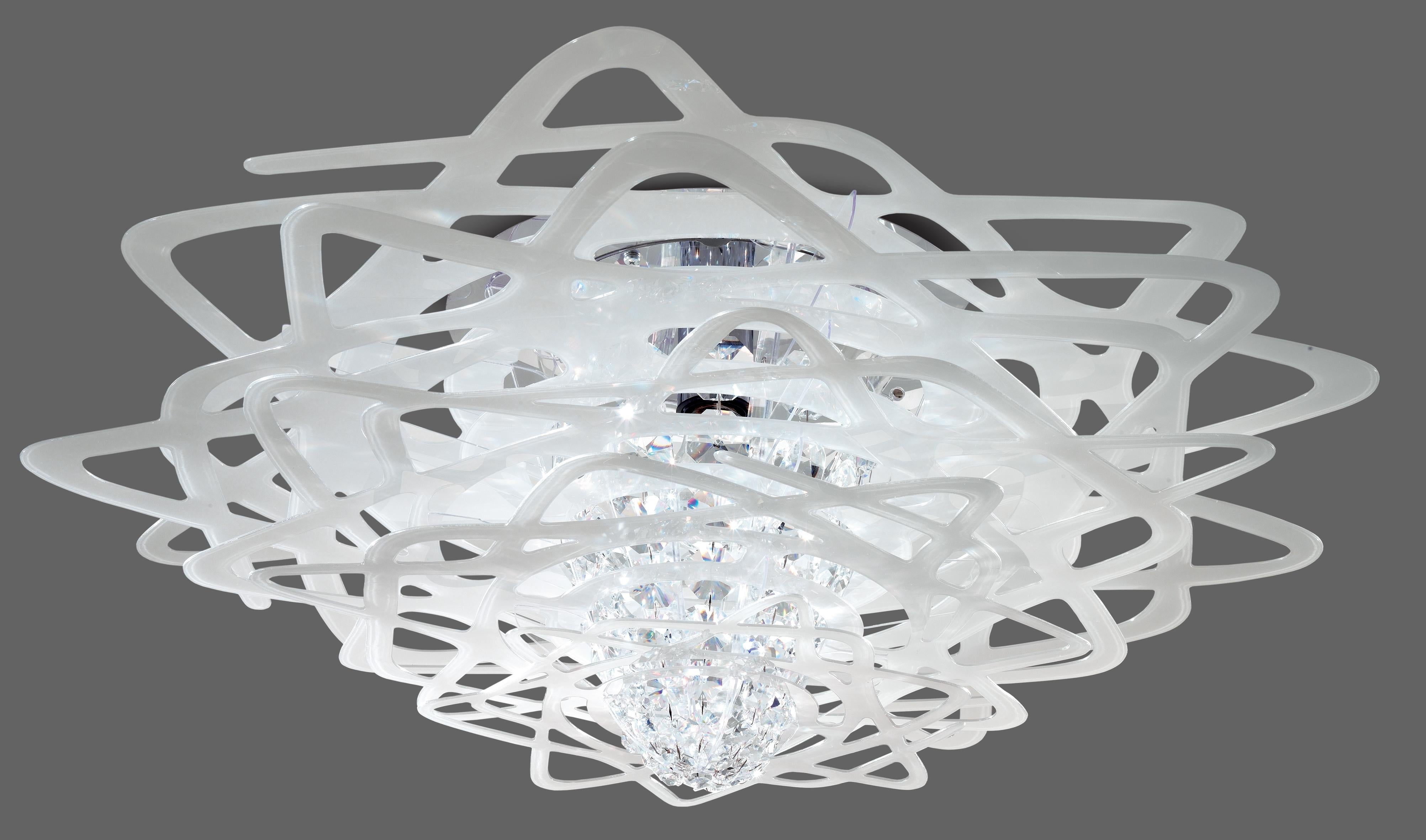 Moderne SLAMP Aurora - Grande lampe encastrée blanche, par Nigel Coates en vente