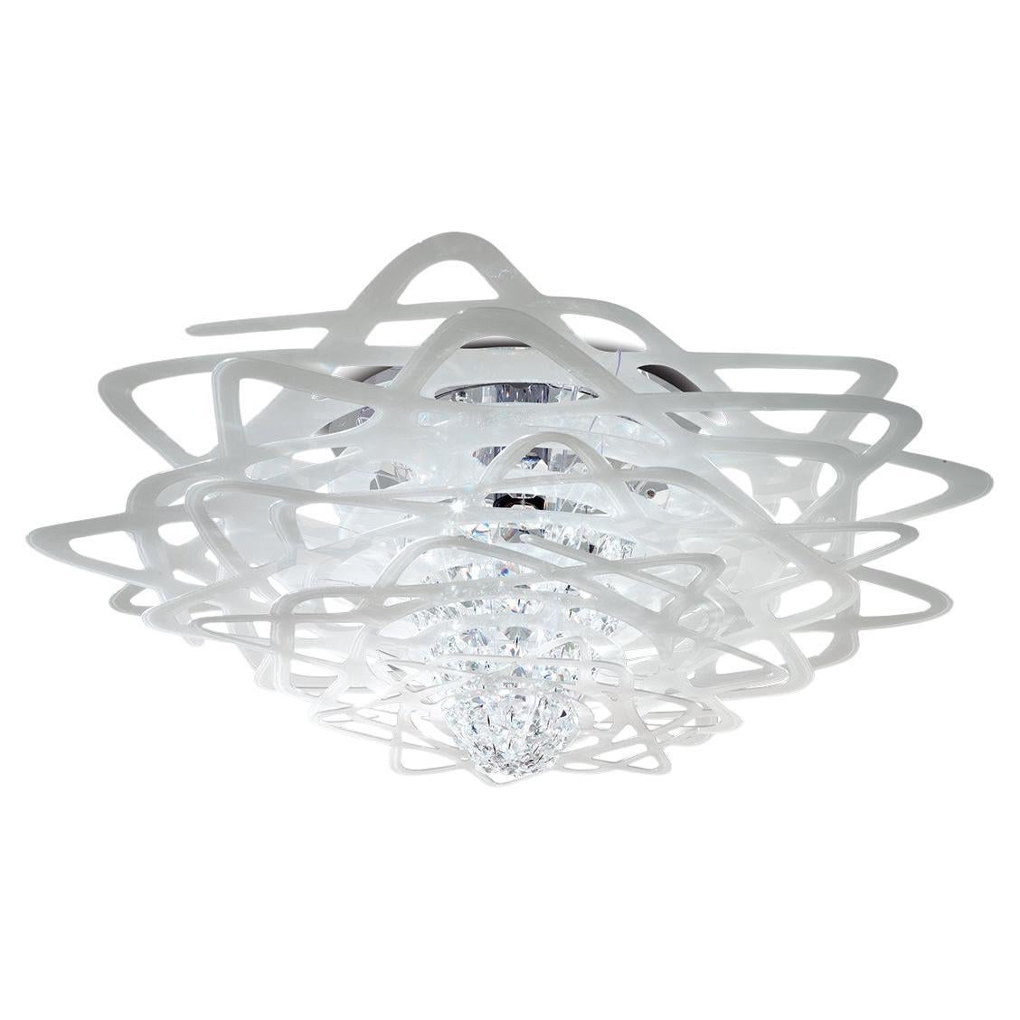 SLAMP Aurora Large Flush Light in White by Nigel Coates For Sale