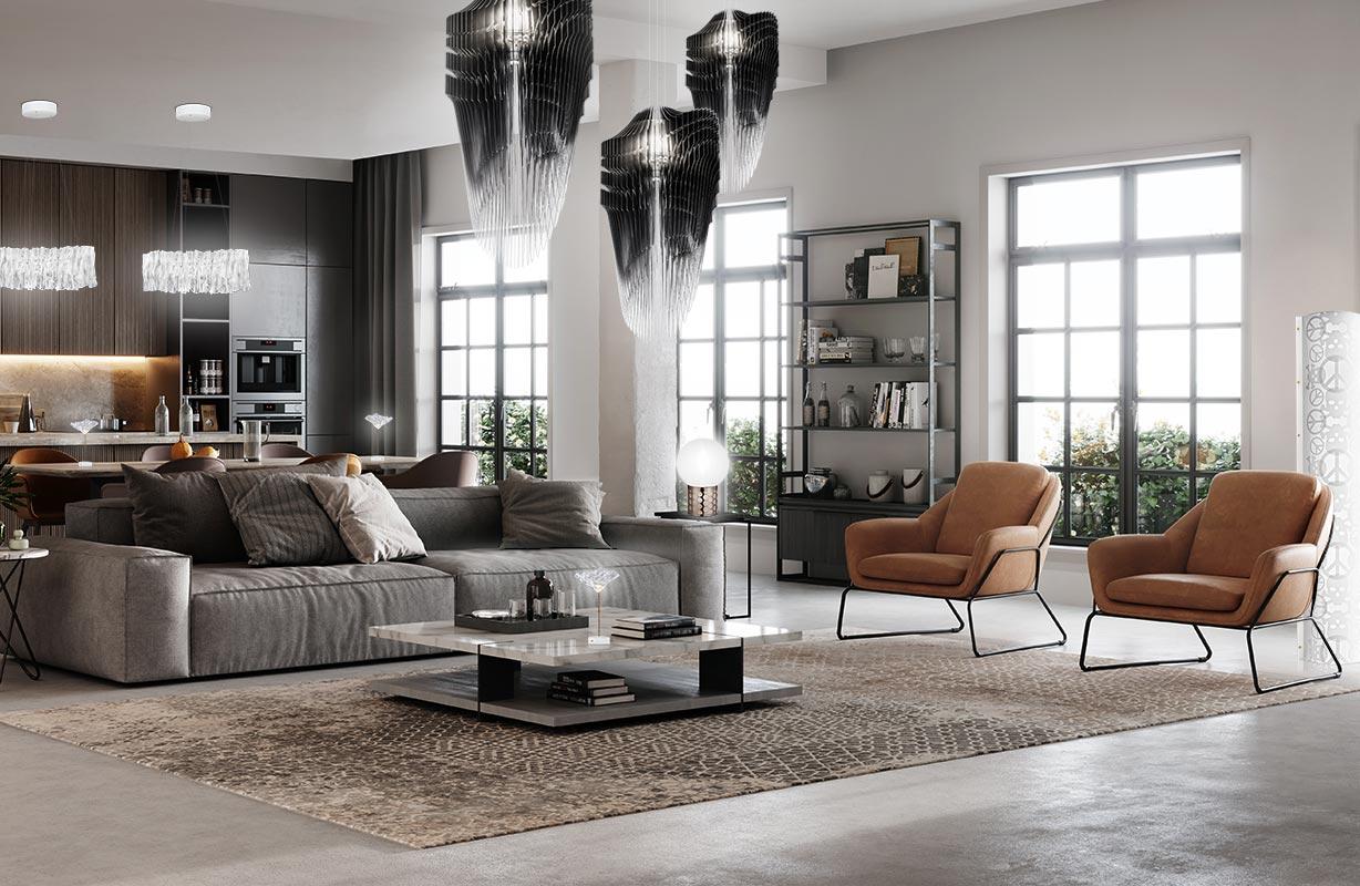 Slamp Avia Extra Large Pendant Light in Black Fade by Zaha Hadid In condizioni Nuovo in vendita a Pomezia, Rome