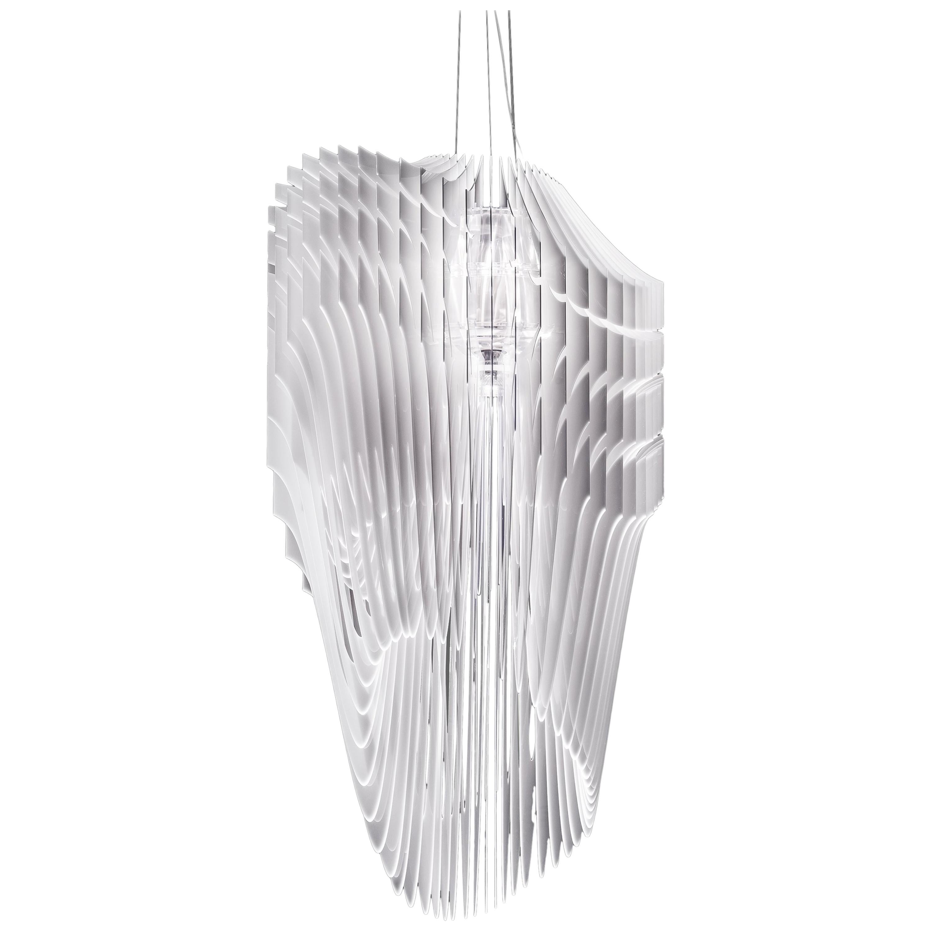 Slamp Avia Extra Large Pendant Light in White by Zaha Hadid For Sale