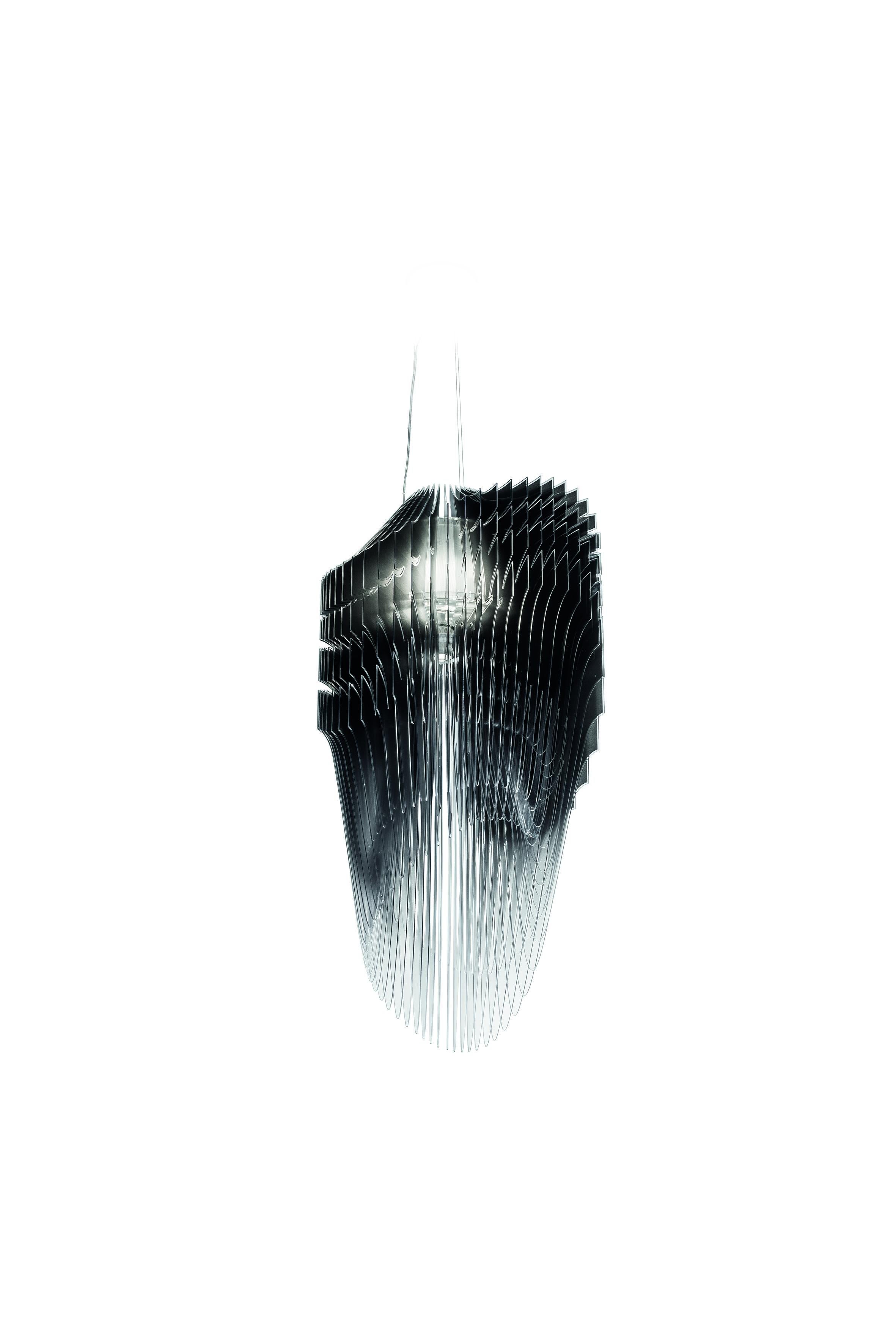 Große Pendelleuchte „Slamp Avia“ in schwarzem Fade von Zaha Hadid im Zustand „Neu“ im Angebot in Pomezia, Rome