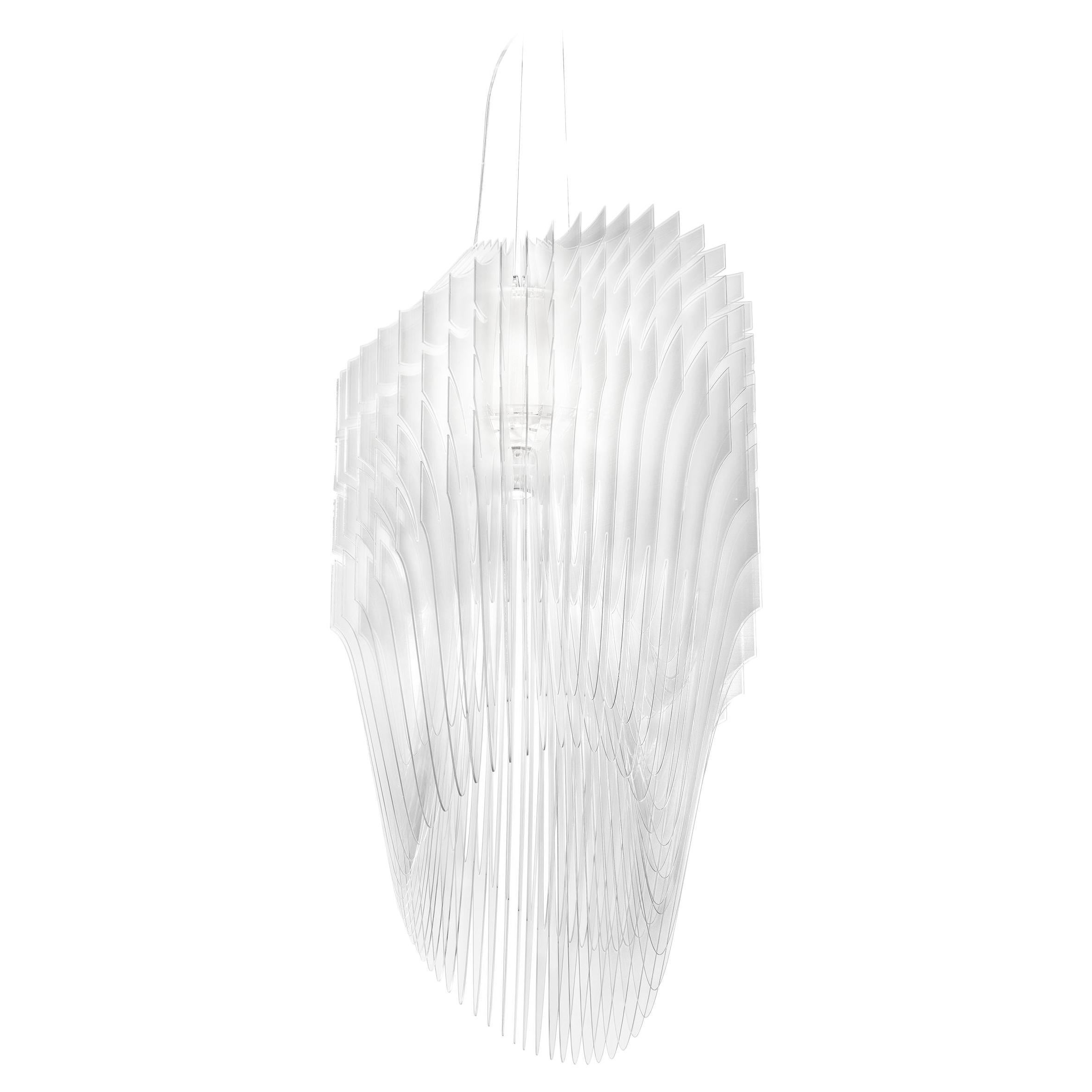 Slamp Avia Large Pendant Light in White Fade by Zaha Hadid