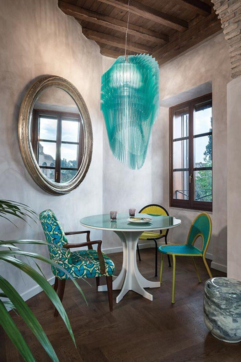 Lámpara colgante SLAMP Avia Medium en TURQUESA de Zaha Hadid Italiano en venta