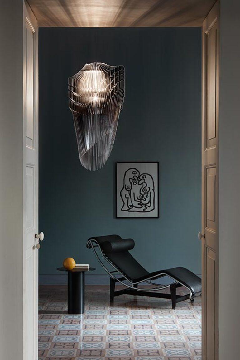 Moderno SLAMP Avia Small Pendant Light in nero di Zaha Hadid in vendita