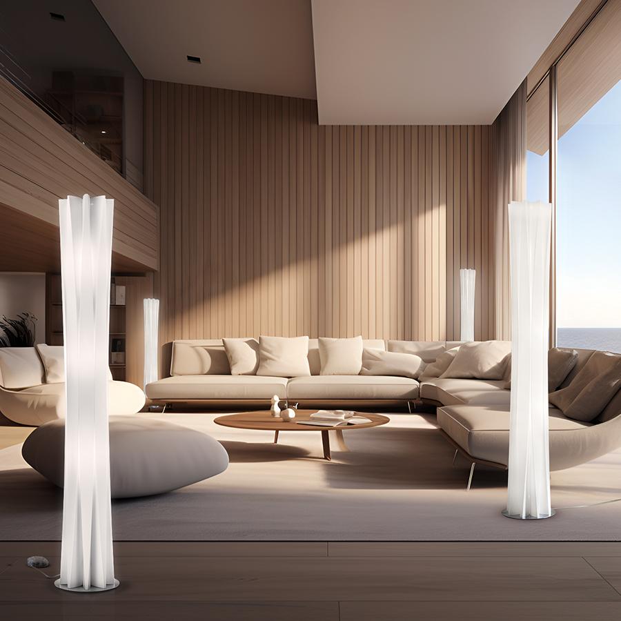 Lámpara de pie extragrande SLAMP Bach en blanco de Francesco Paretti en Nuevo estado para la venta en Pomezia, Rome