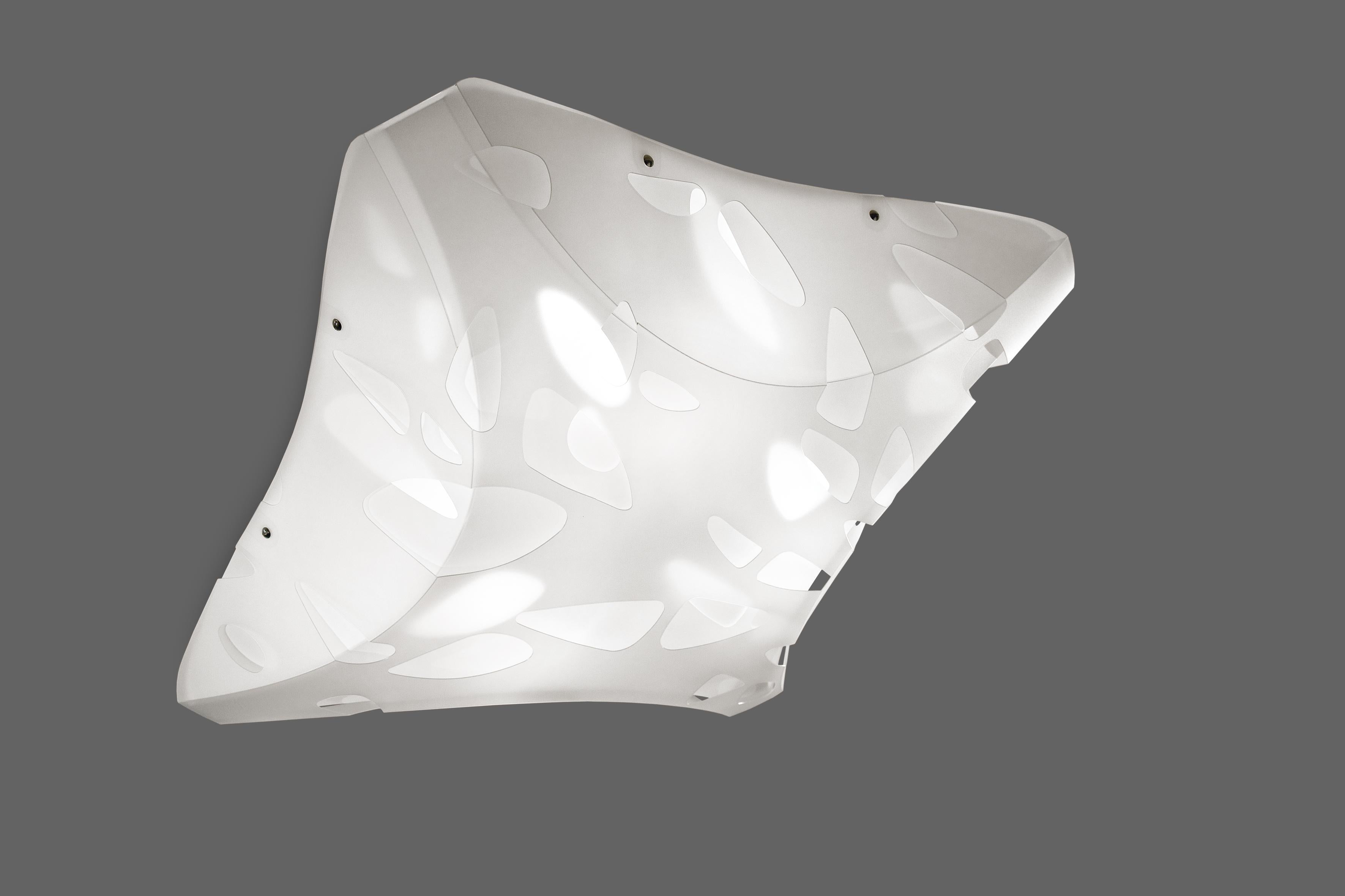 Modern SLAMP Bios Medium Flush Light in White by Nigel Coates