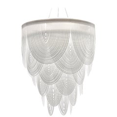 SLAMP Ceremony Large Pendant Light in White by Bruno Rainaldi