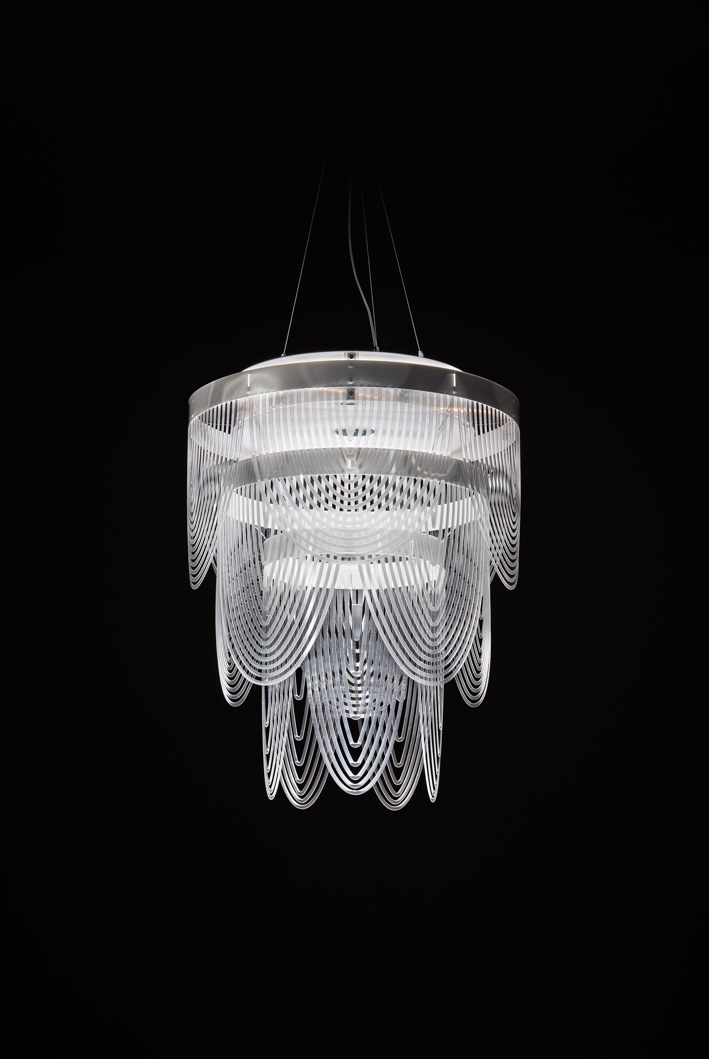 SLAMP Ceremony Small Pendant Light in Prisma by Bruno Rainaldi In New Condition In Pomezia, Rome
