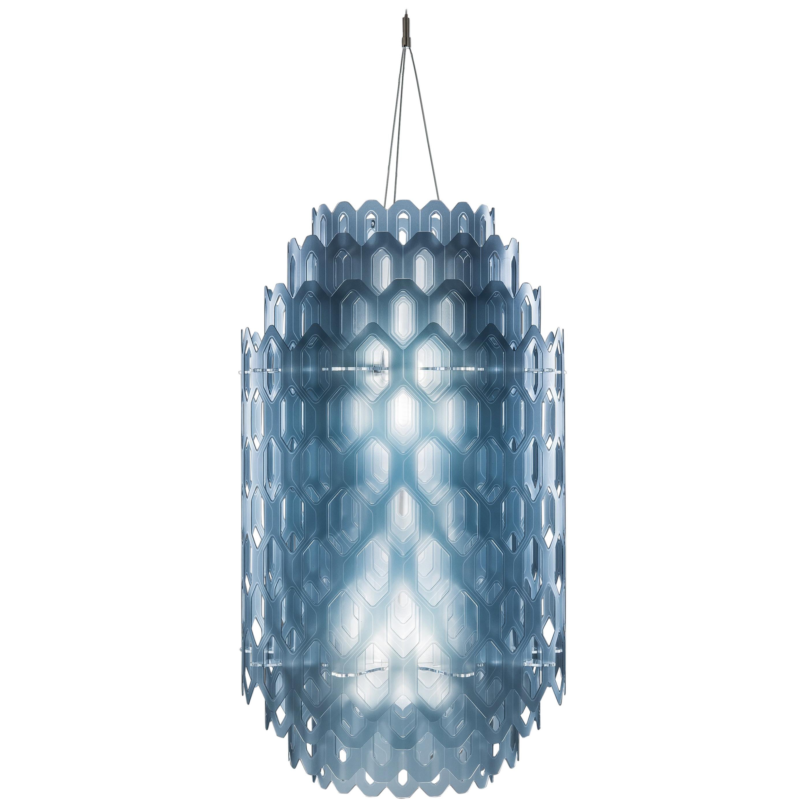 SLAMP Chantal Medium Pendant Light in Blue by Doriana & Massimiliano Fuksas