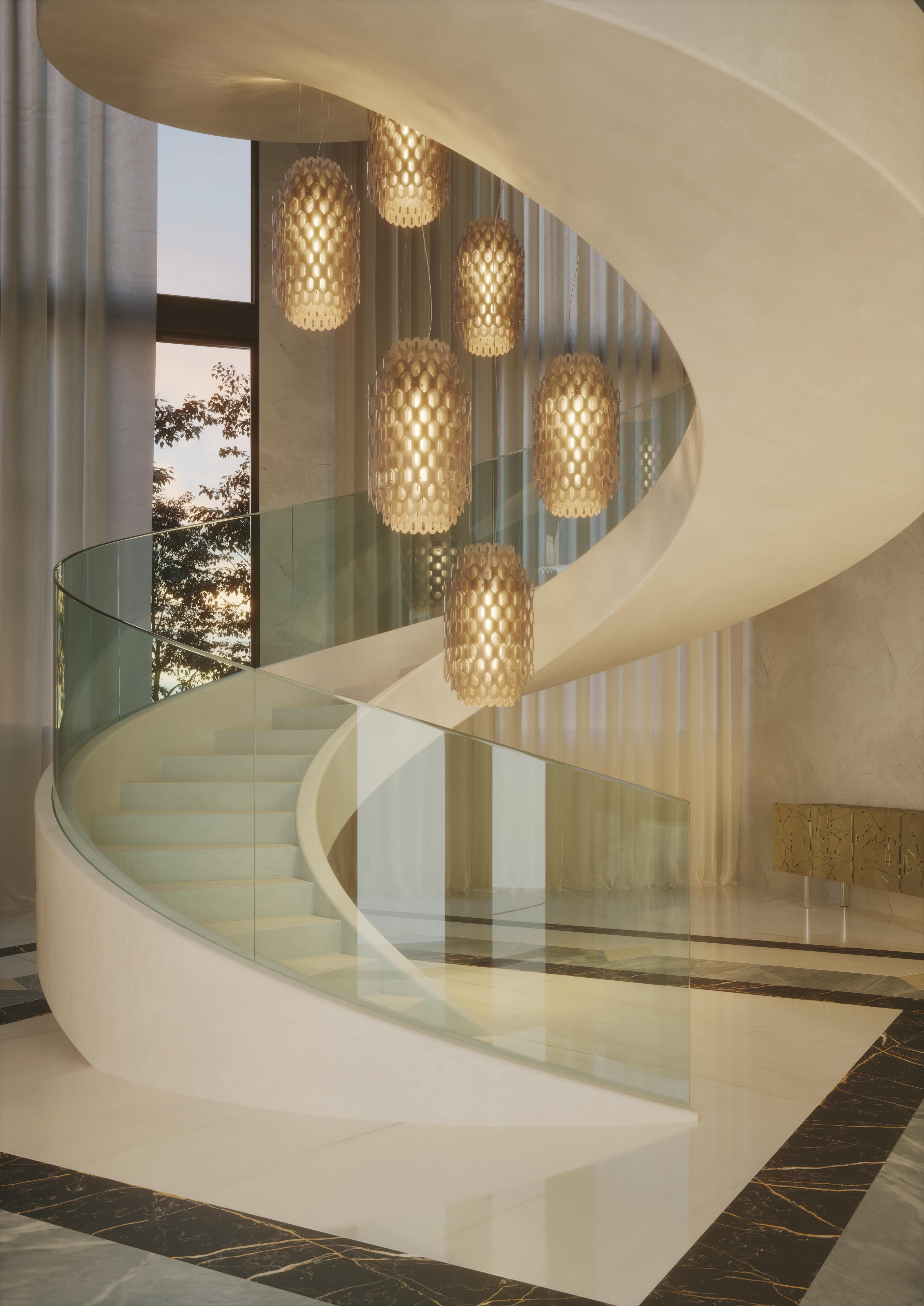 SLAMP Chantal Medium Pendant Light in Orange by Doriana & Massimiliano Fuksas In New Condition For Sale In Pomezia, Rome