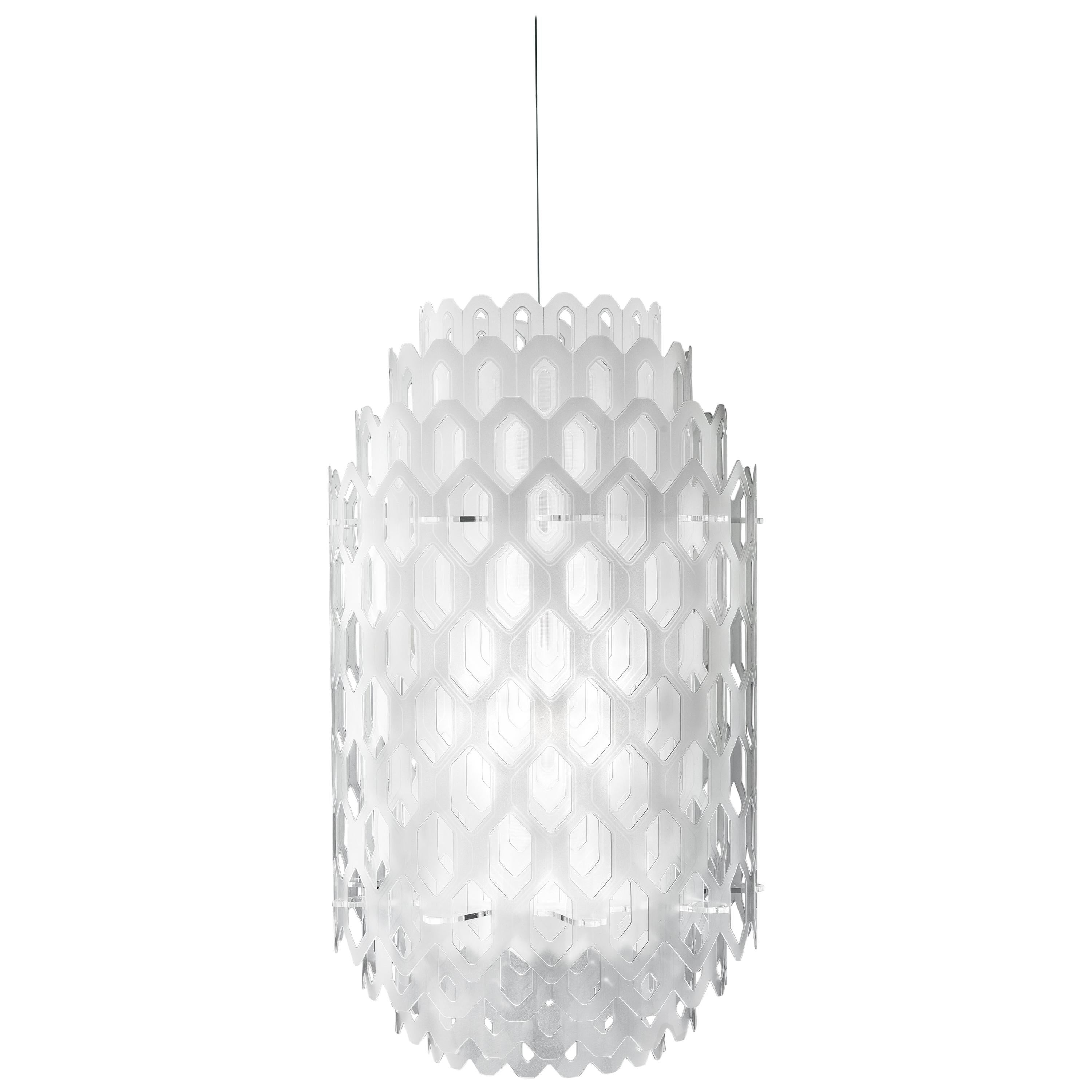 SLAMP Chantal Medium Pendelleuchte in Weiß von Doriana & Massimiliano Fuksas im Angebot