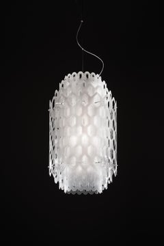 Slamp Chantal Small Pendant Light in White di Doriana and Massimiliano Fuksas