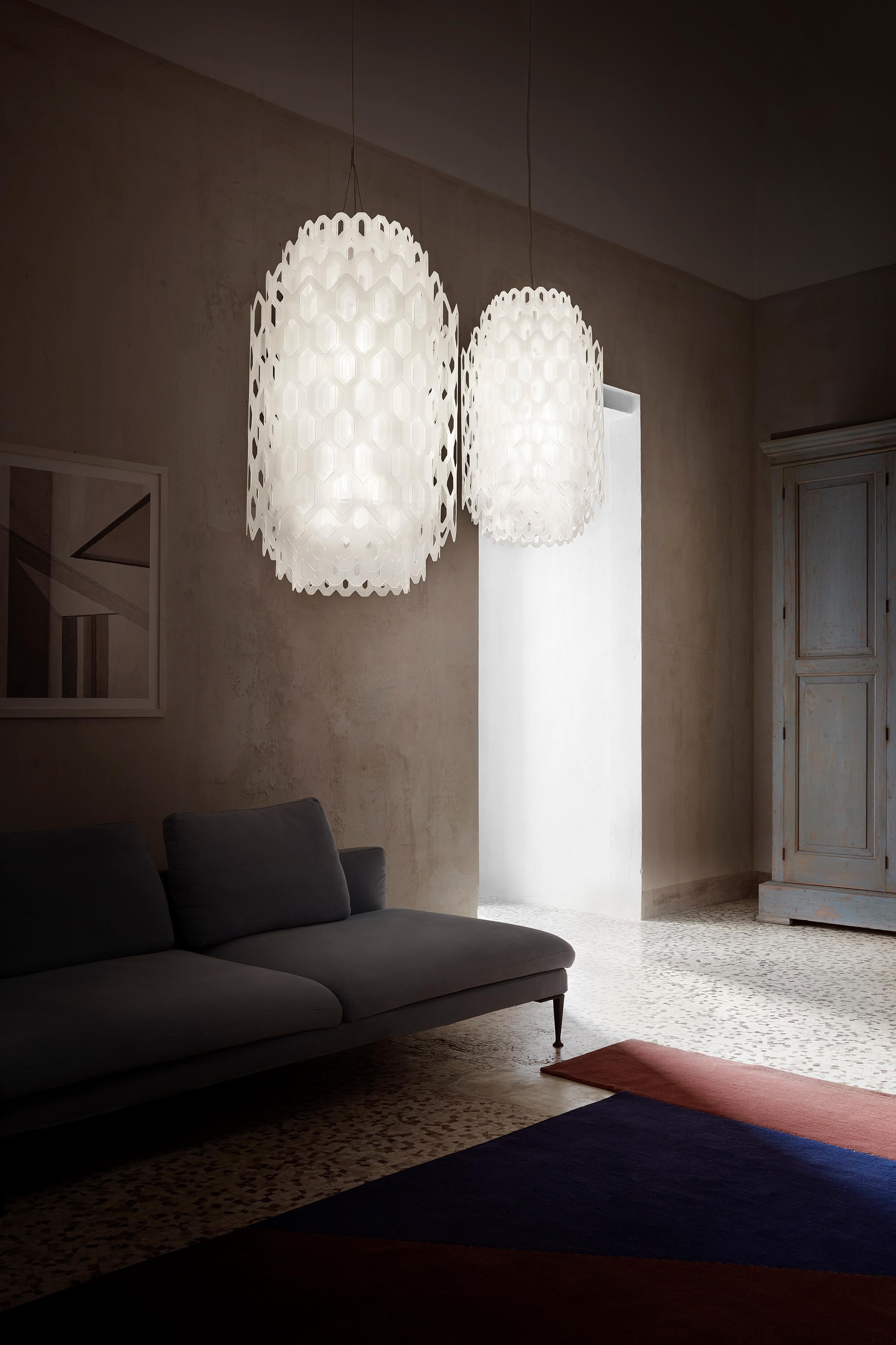 italien Petite suspension Chantal blanche SLAMP de Doriana & Massimiliano Fuksas en vente
