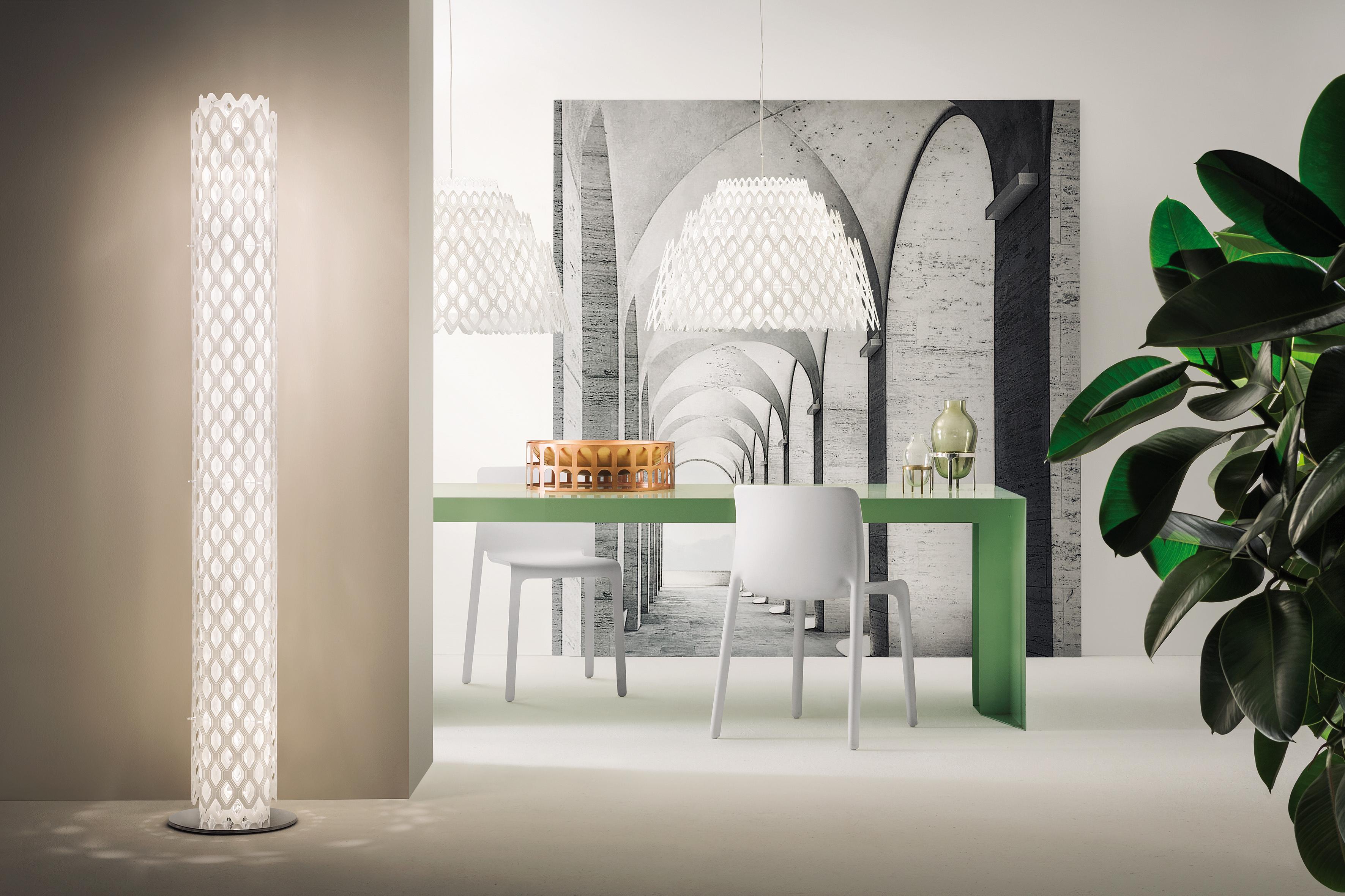 Italian SLAMP Charlotte Floor Light in White By Doriana & Massimiliano Fuksas For Sale