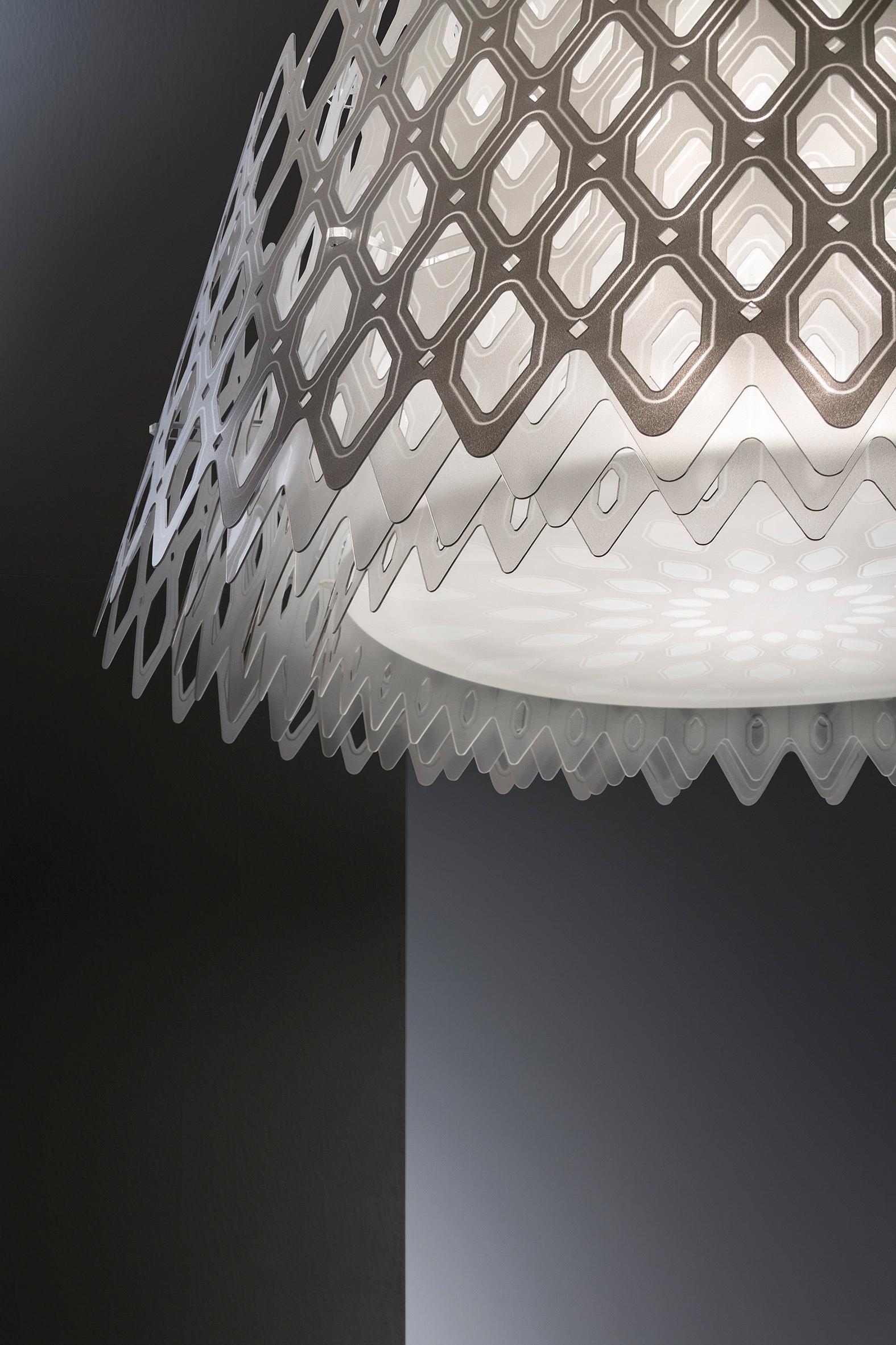 Modern SLAMP Charlotte Half Pendant Light in White By Doriana & Massimiliano Fuksas    