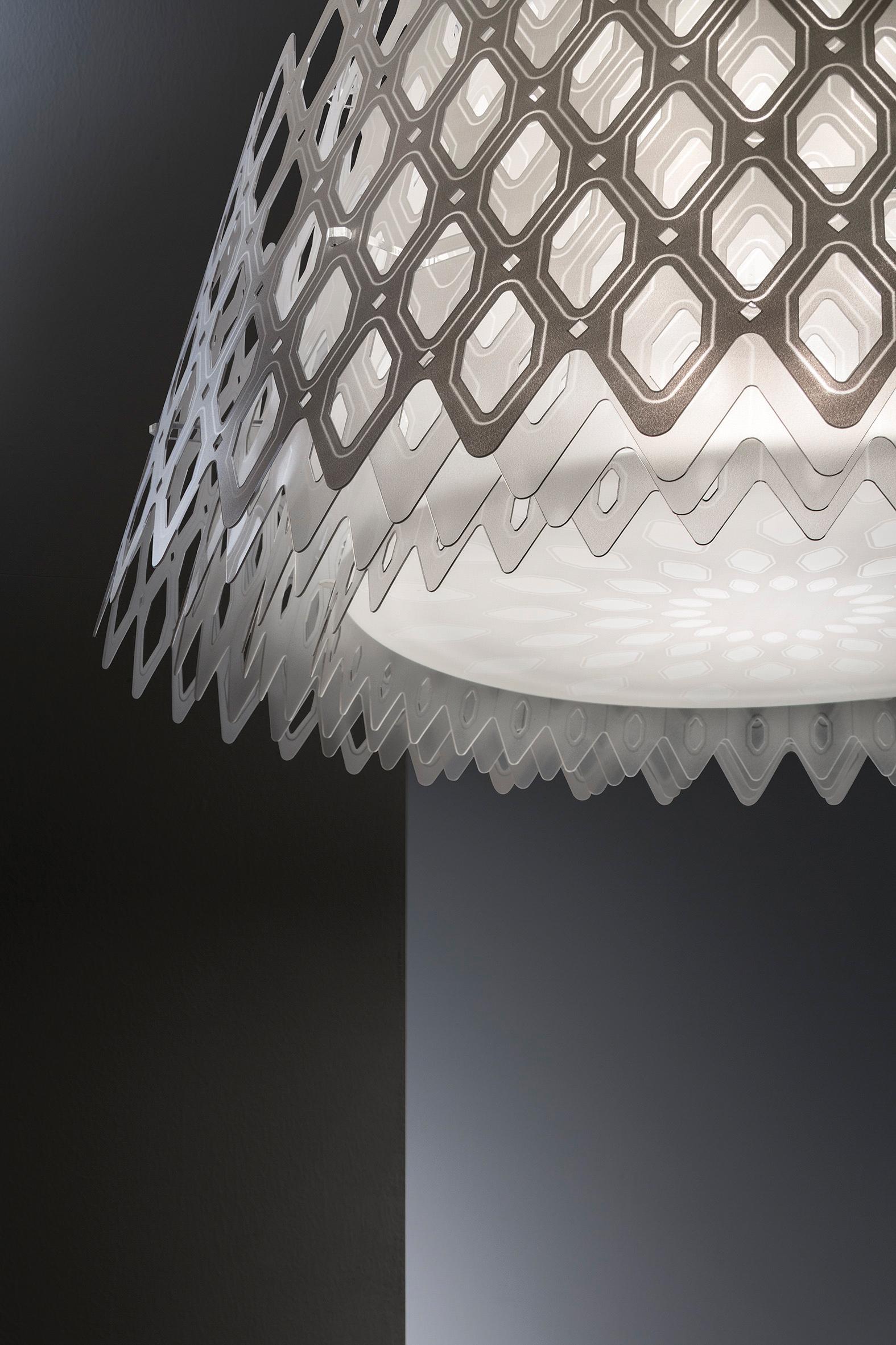 Modern SLAMP Charlotte Half Pendant Light in White By Doriana & Massimiliano Fuksas For Sale