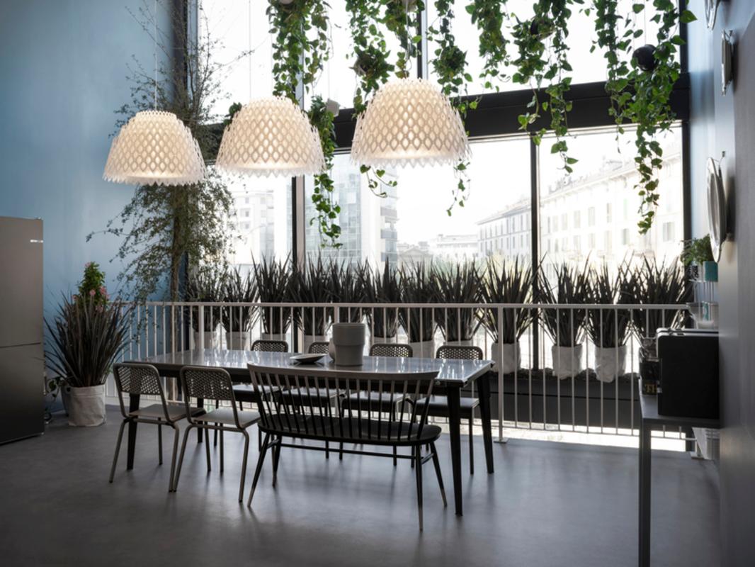 Contemporary SLAMP Charlotte Half Pendant Light in White By Doriana & Massimiliano Fuksas For Sale