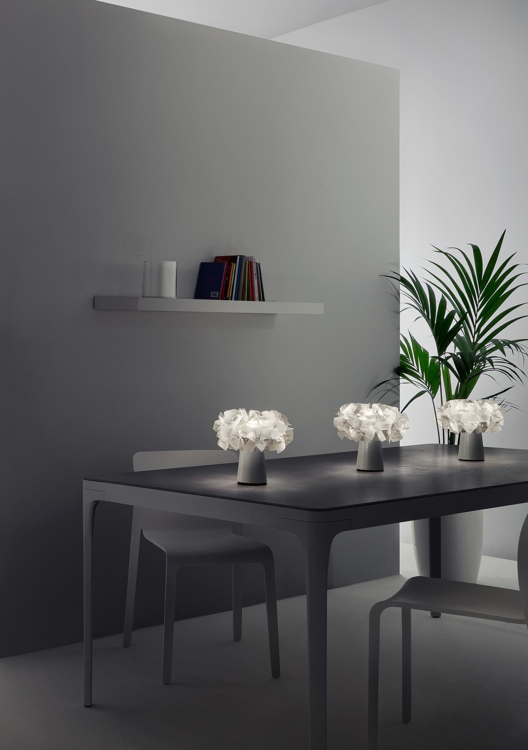 Modern SLAMP Clizia Battery Powered Table Light in Fumé by Adriano Rachele For Sale