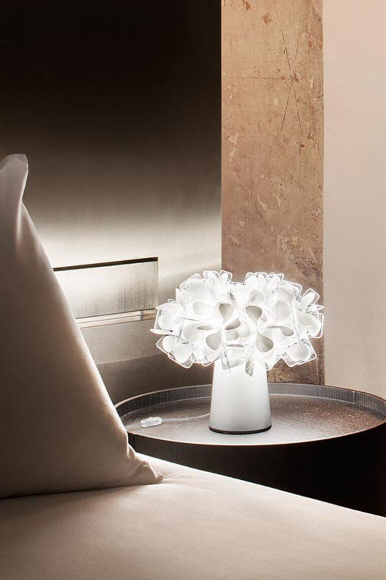 Altro Slamp Clizia, lampada da tavolo a batteria in bianco di Adriano Rachele in vendita