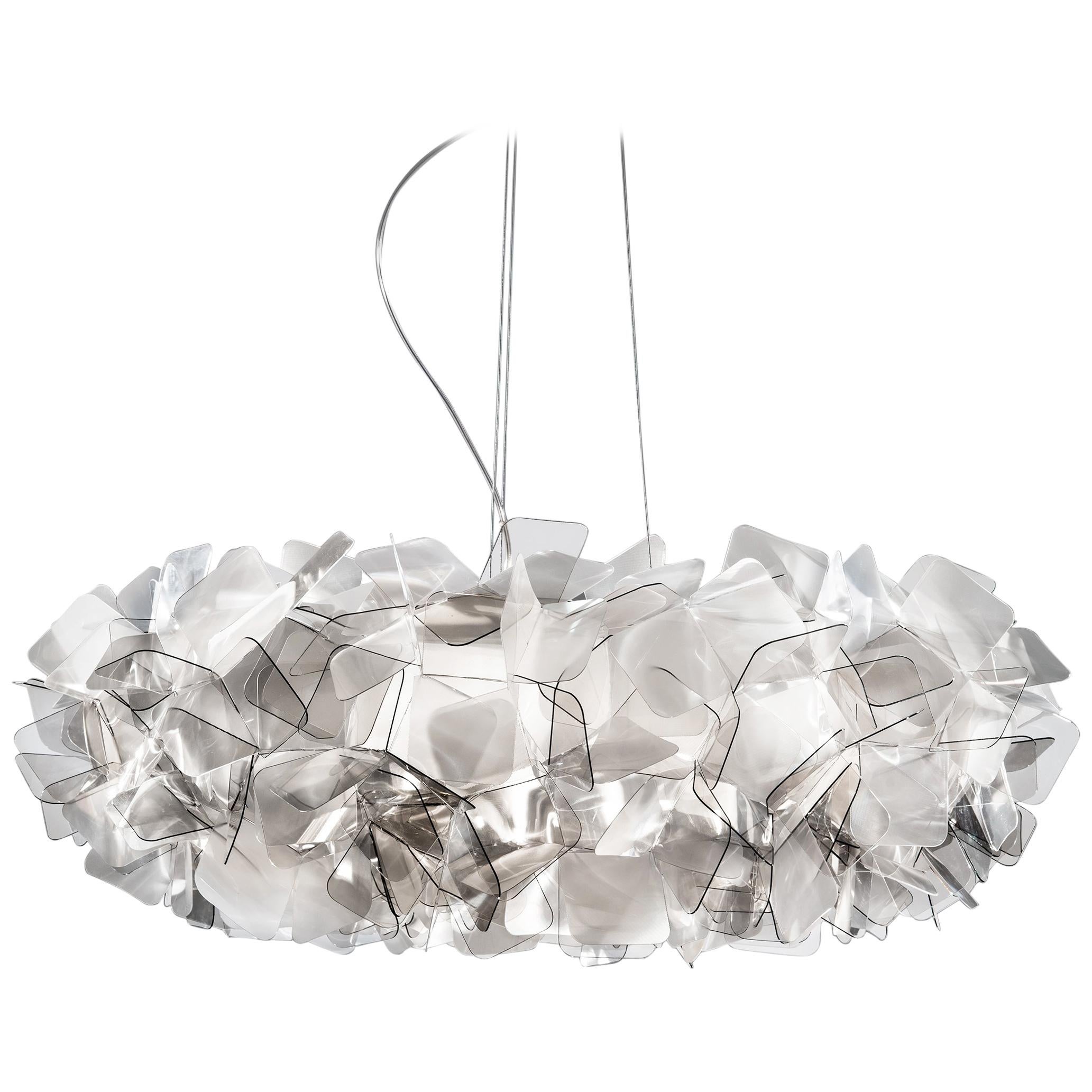 Slamp Clizia Large Suspension Light in Fumé by Adriano Rachele