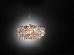 Grande lampe à suspension SLAMP Clizia orange par Adriano Rachele