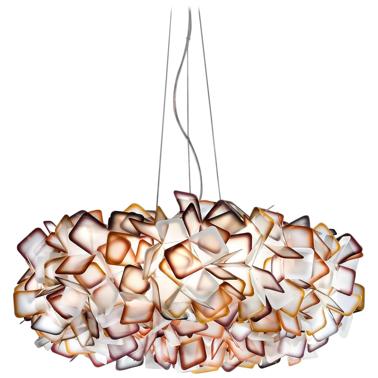 SLAMP Clizia Large Pendant Light in Orange by Adriano Rachele For Sale