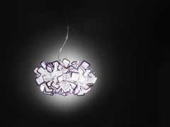 SLAMP Clizia Small Pendant Light in Purple by Adriano Rachele