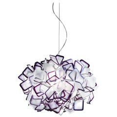 SLAMP Clizia Small Pendant Light in Purple by Adriano Rachele