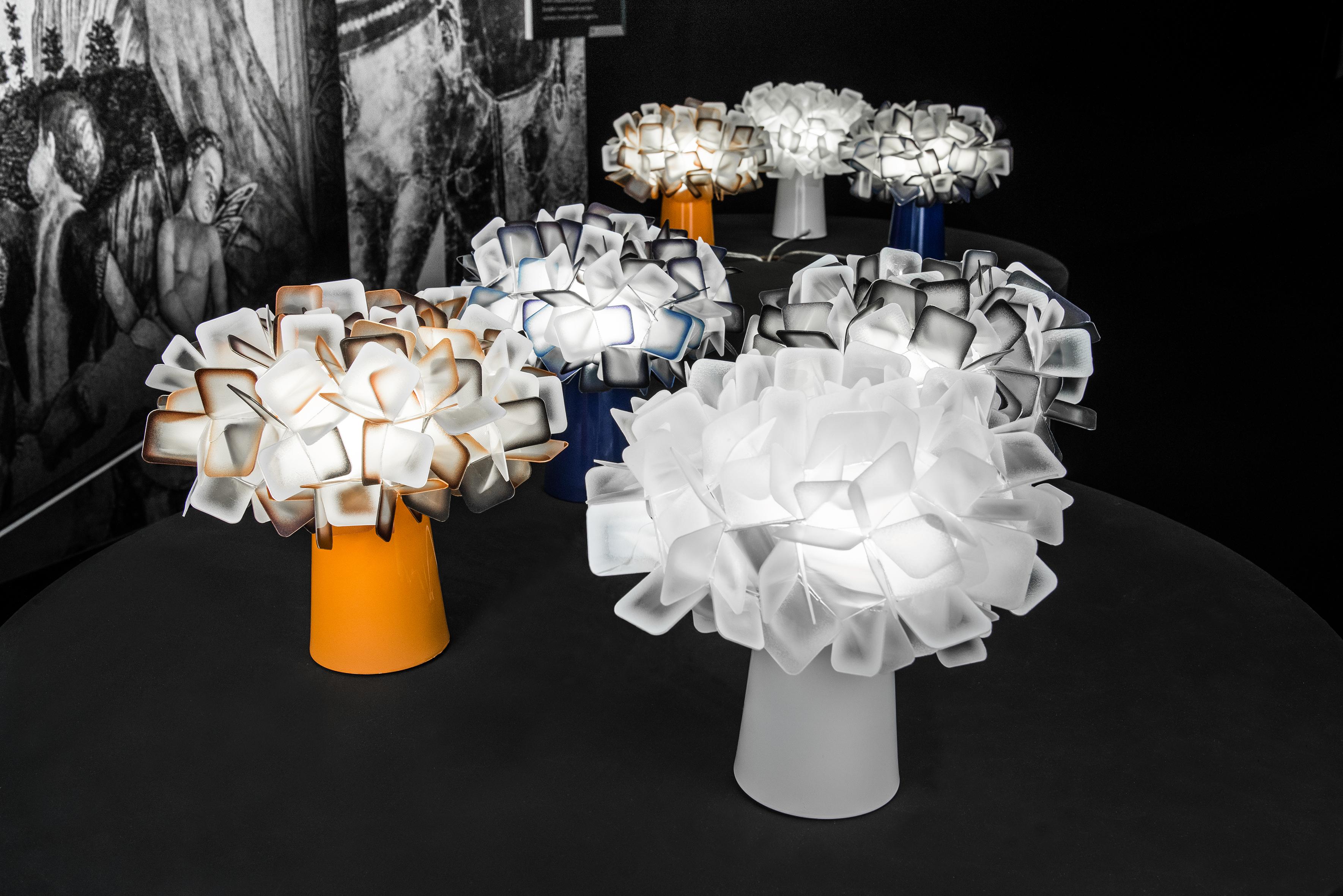 Contemporary SLAMP Clizia Table Light in Orange by Adriano Rachele