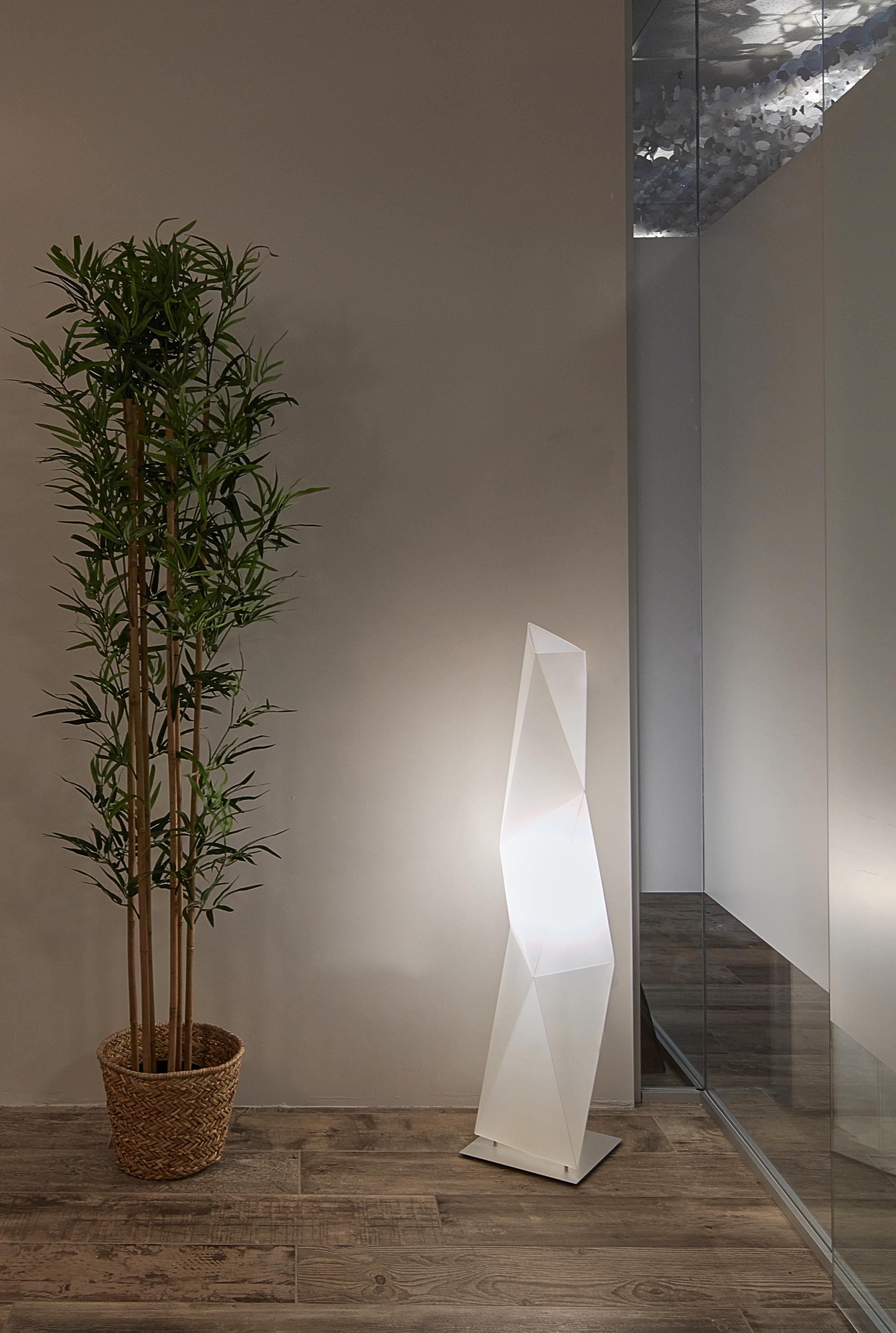 SLAMP Diamond Floor Light Medium in White by Paolucci & Statera For Sale 1