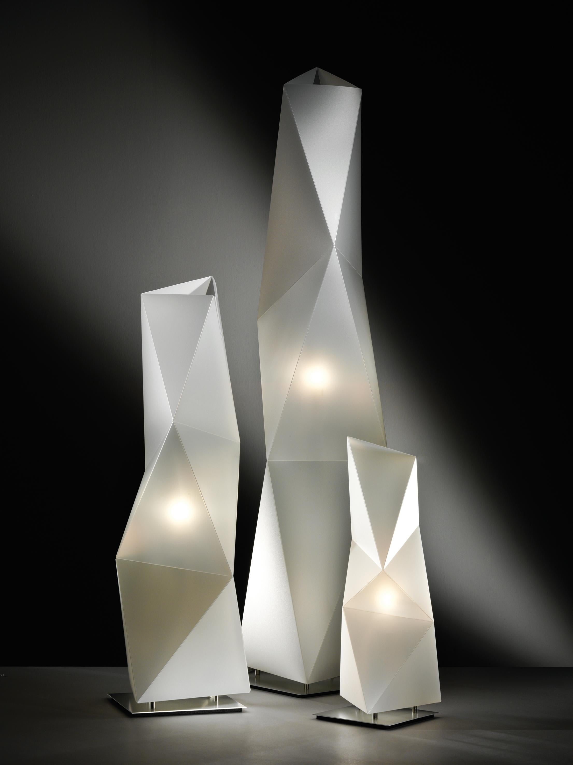 XXIe siècle et contemporain Petite lampe de bureau SLAMP Diamond en blanc par Paolucci & Statera en vente