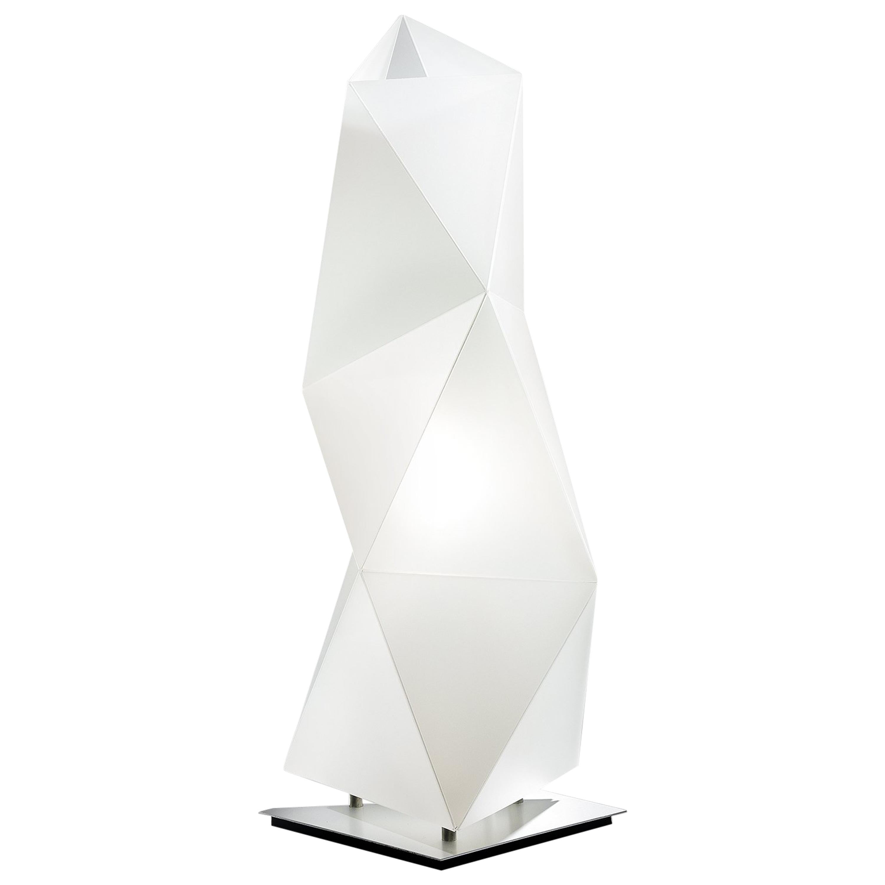 Petite lampe de bureau SLAMP Diamond en blanc par Paolucci & Statera