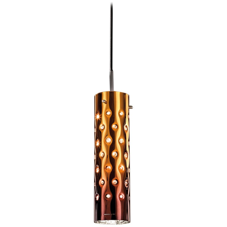 SLAMP Dimple Single Pendant Light in Orange by Pantone & Pavoncello 1