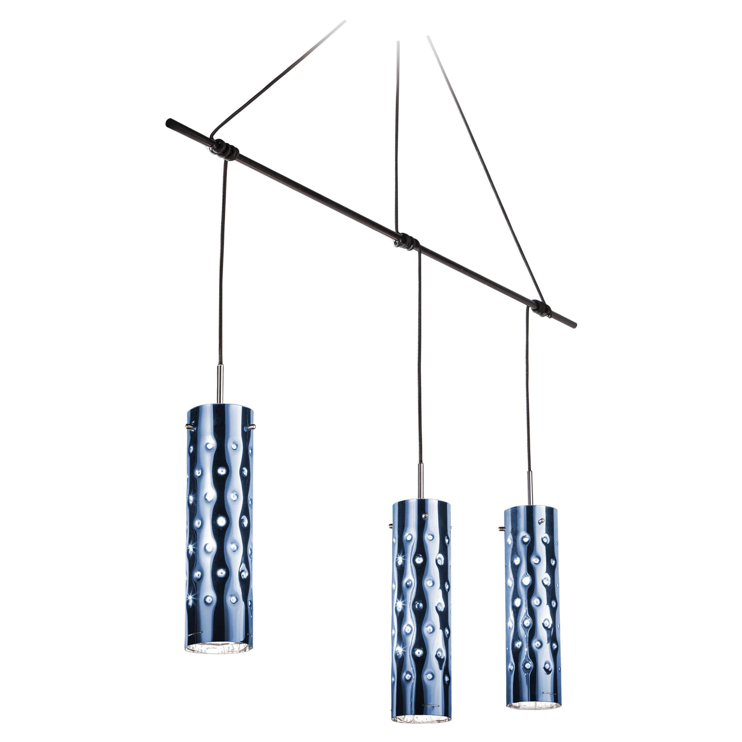 SLAMP Dimple Trio Pendant Light in Blue by Pantone & Pavoncello