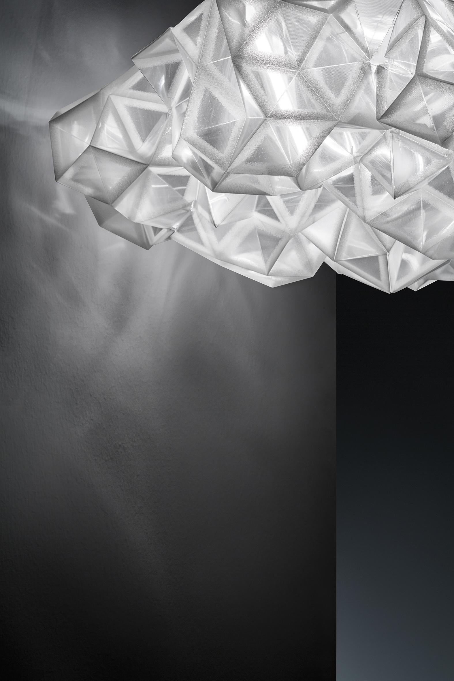 Modern SLAMP Drusa Pendant Light in White by Adriano Rachele 