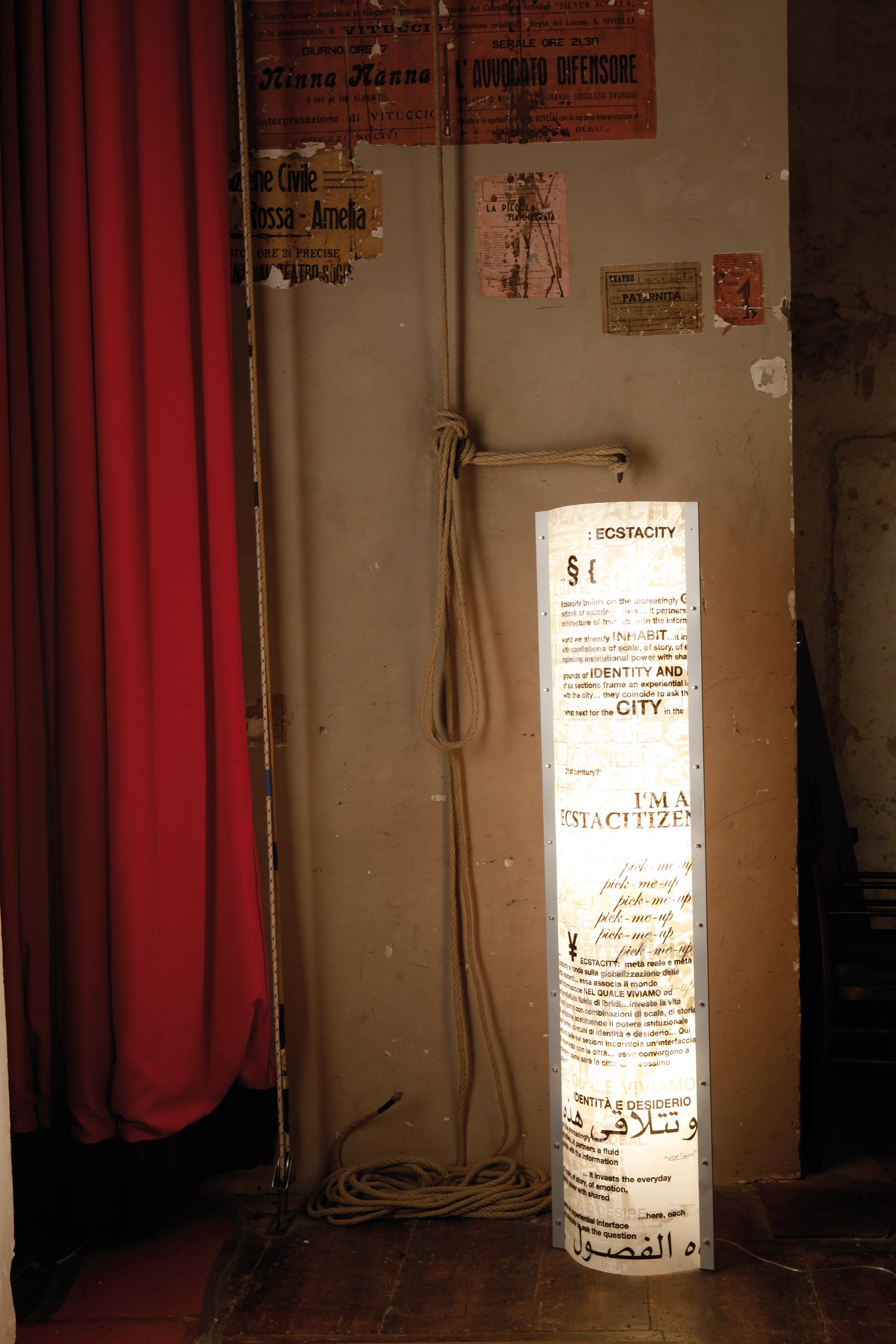 Italian SLAMP Ecstacity Floor Light in Grey by Nigel Coates