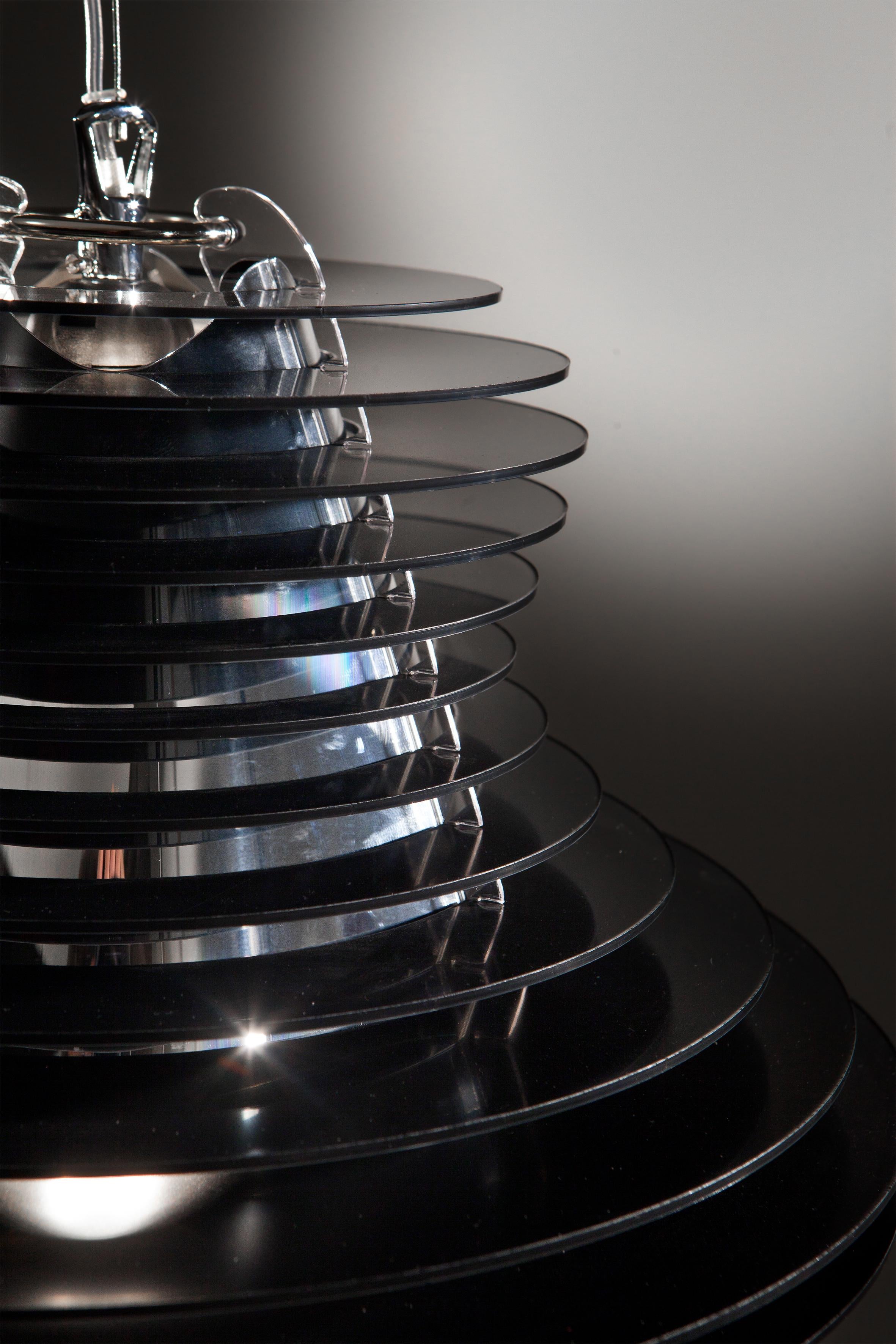 Modern Slamp Faretto Pendant Light in Black by Nigel Coates For Sale