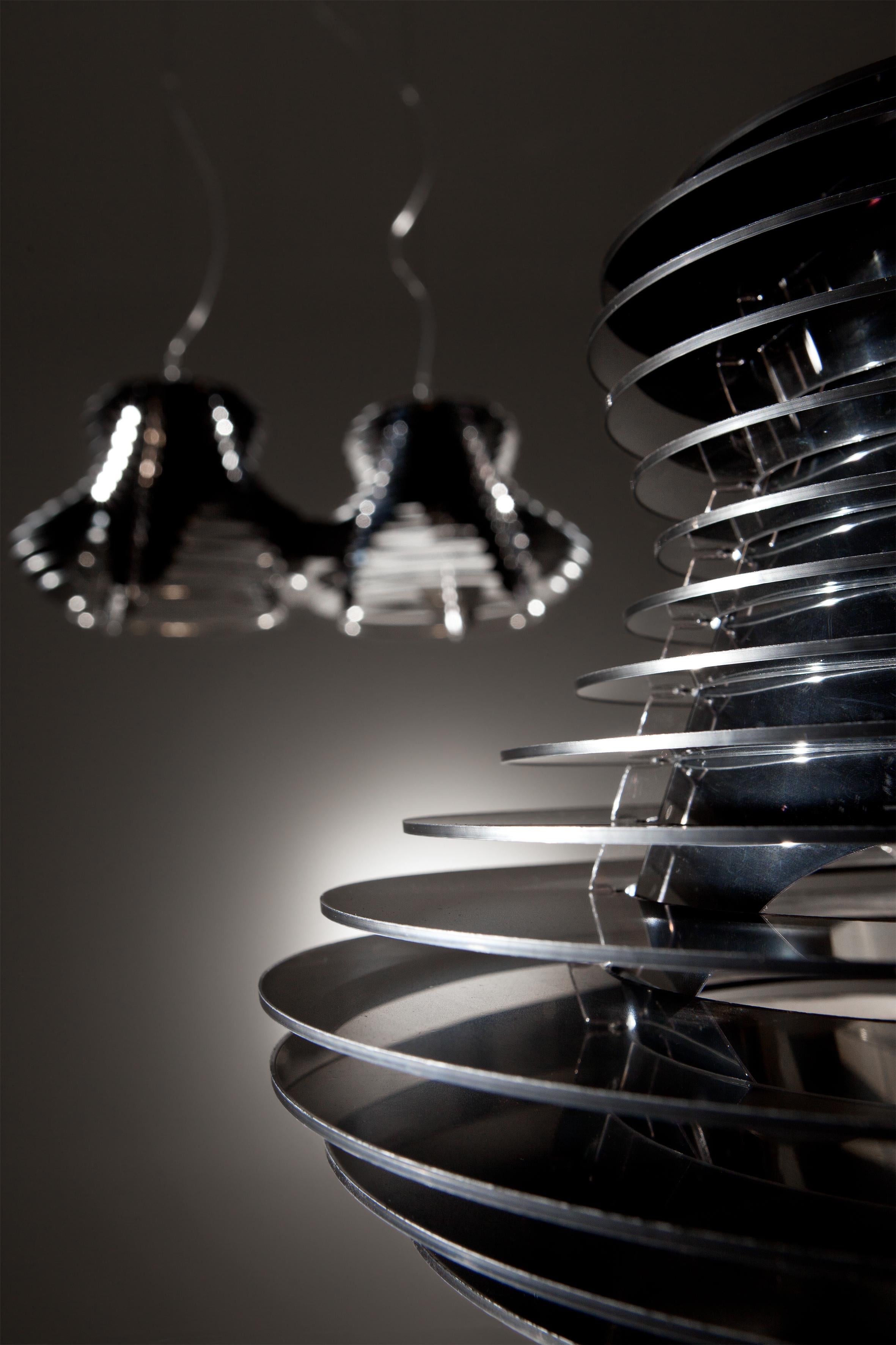 Italian SLAMP Faretto Pendant Light in Black by Nigel Coates